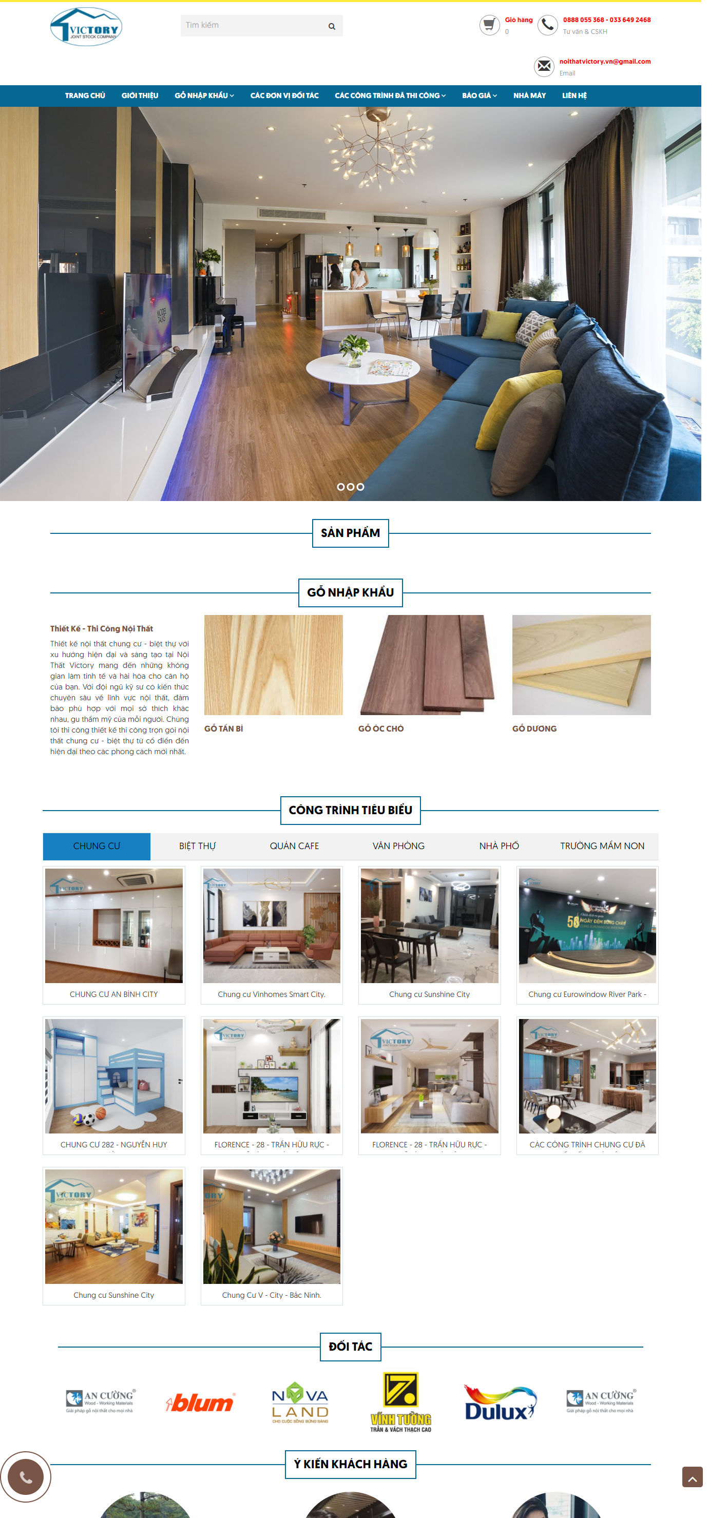 Thiết kế Web nội thất noithatvictory.vn
