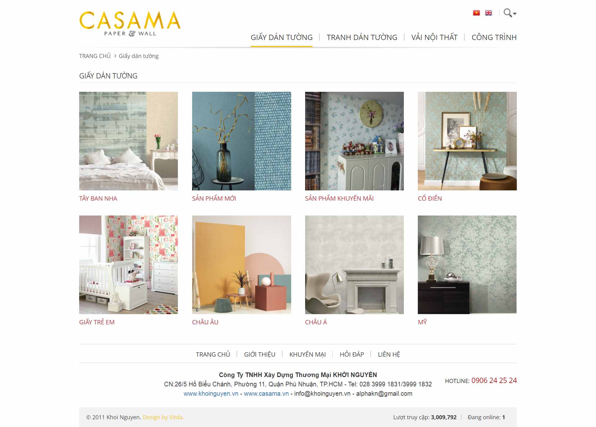 Thiết kế Web giấy dán tường khoinguyen.vn