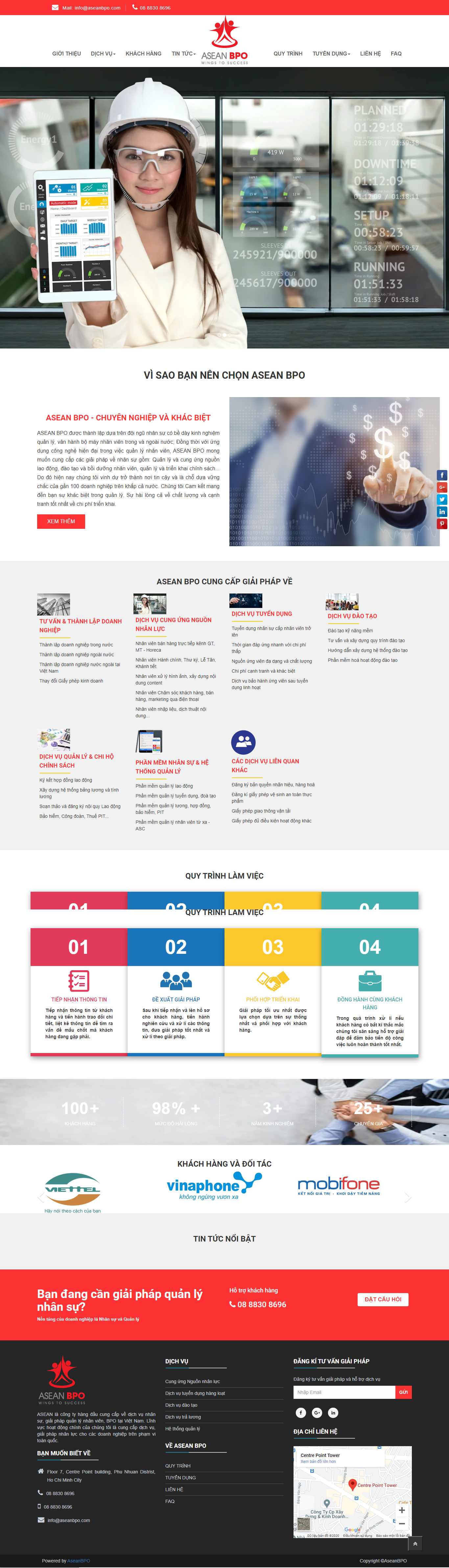 Thiết kế Web giới thiệu dịch vụ aseanbpo.com