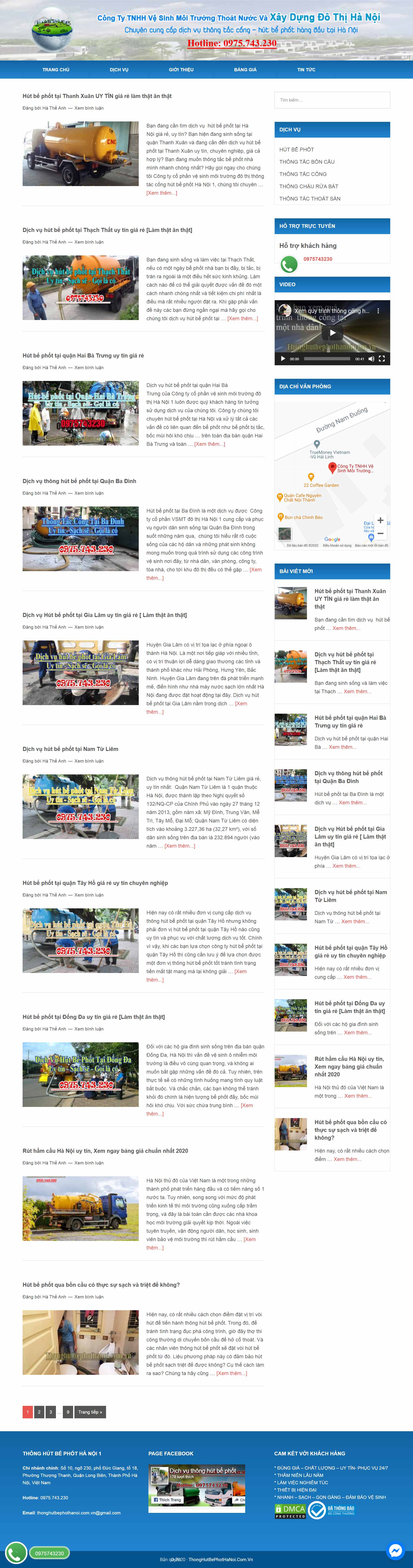 Thiết kế Web hút bể phốt thonghutbephothanoi.com.vn