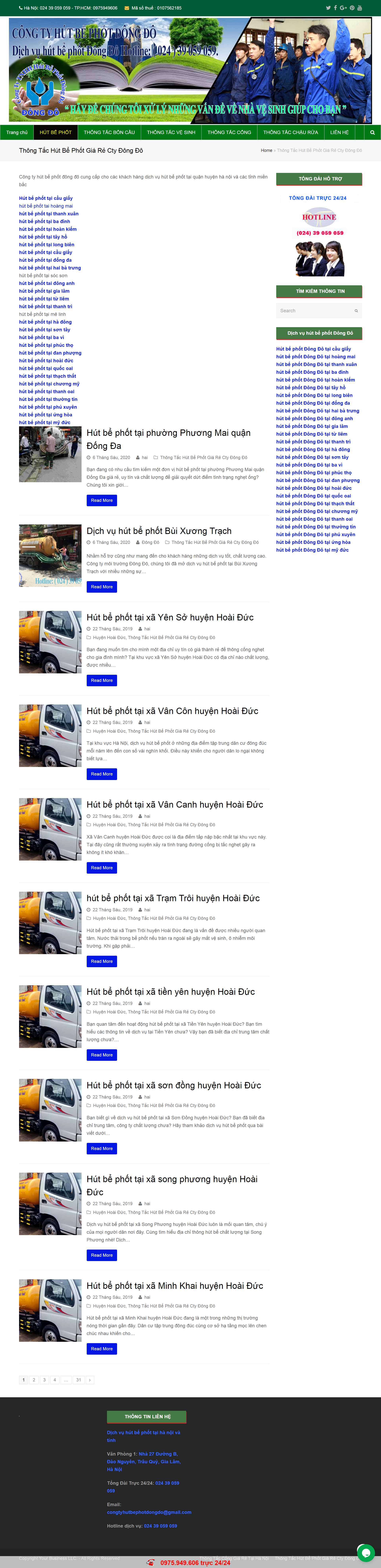 Thiết kế Web hút bể phốt hutbephotdongdo.com