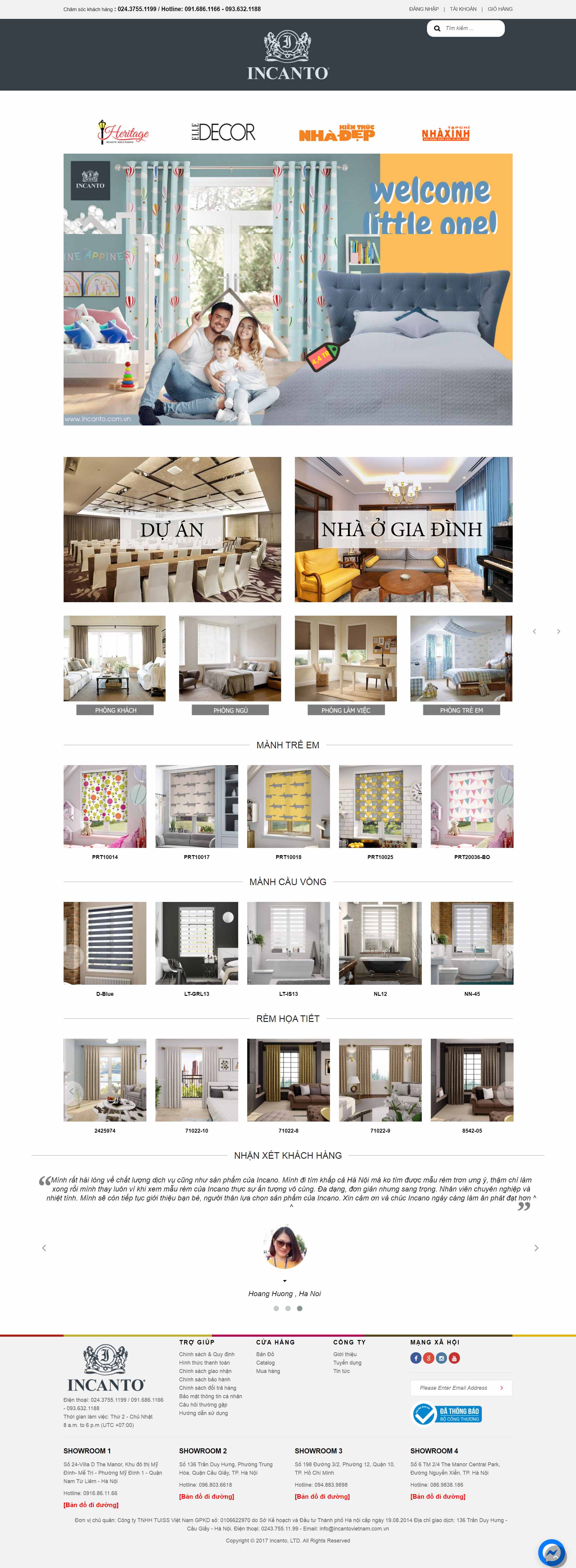 Thiết kế Web mành rèm incantovn.com