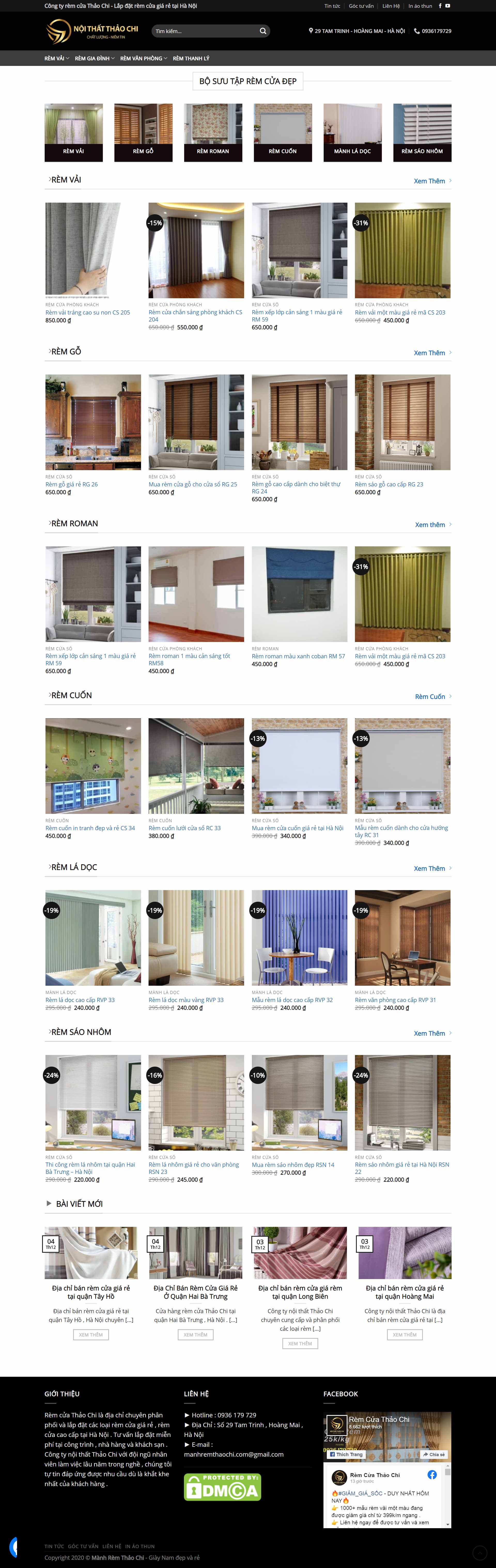 Thiết kế Web mành rèm manhremthaochi.com