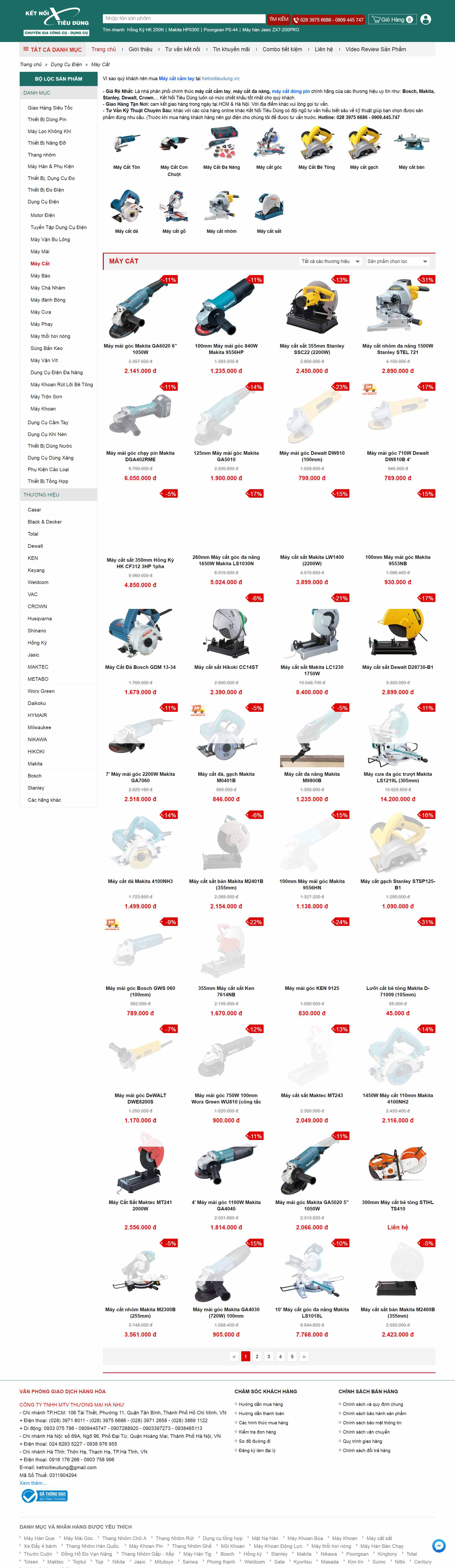 Thiết kế Web máy cắt ketnoitieudung.vn