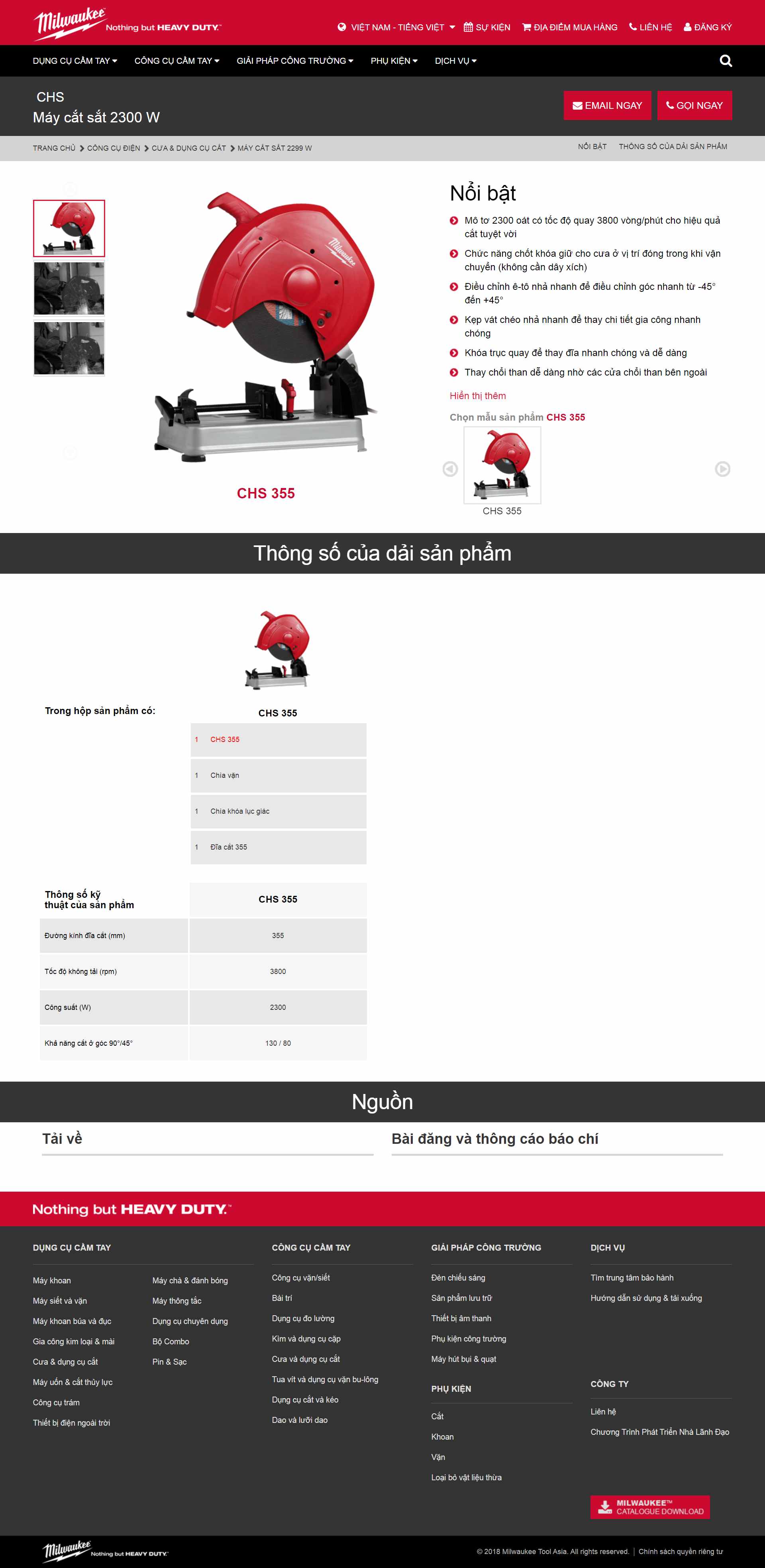 Thiết kế Web máy cắt milwaukeetool.asia