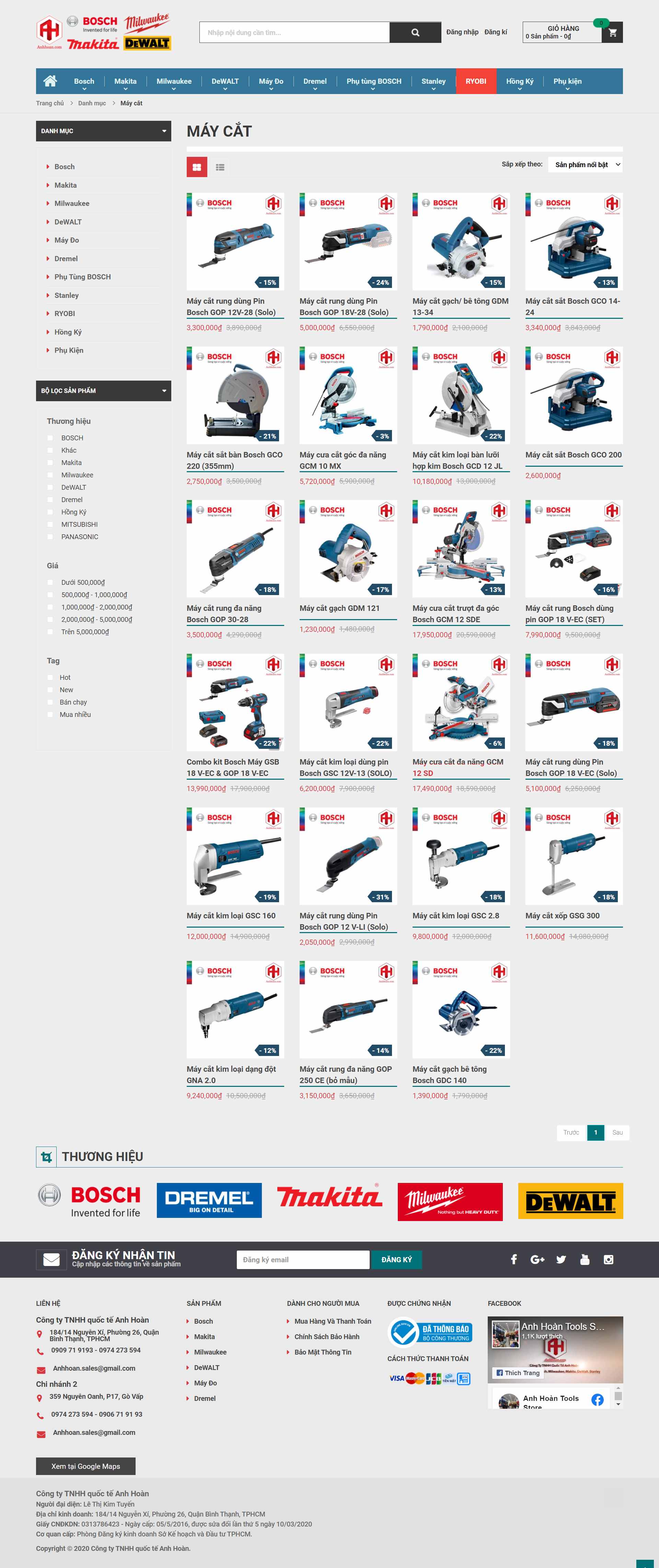 Thiết kế Web máy cắt anhhoan.com