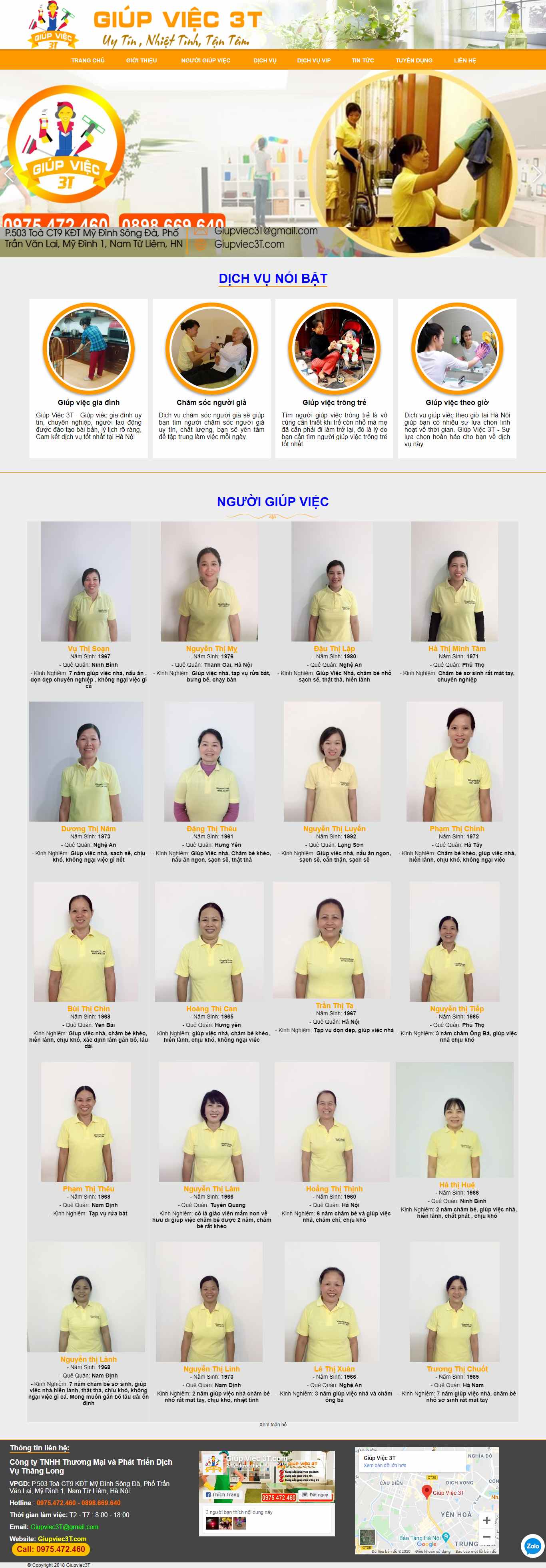 Thiết kế Web giúp việc giupviec3t.com