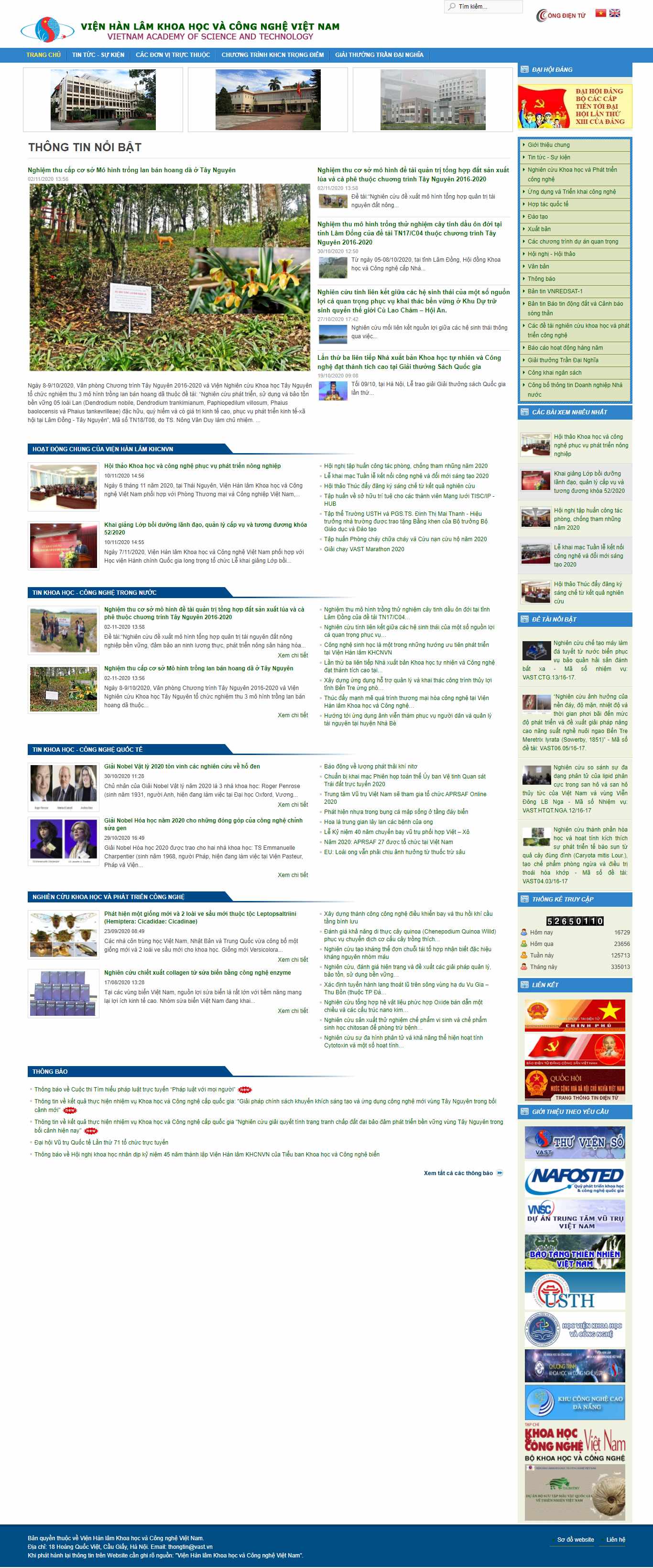 Thiết kế Web hóa học vast.ac.vn