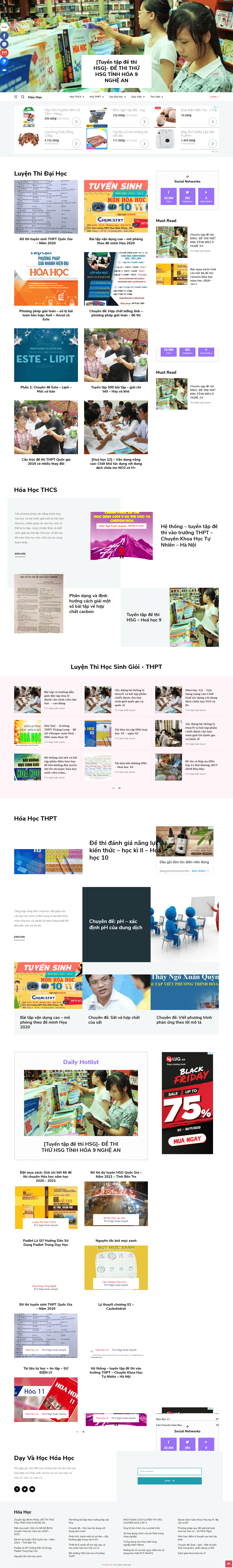 Thiết kế Web hóa học hoahoc.org