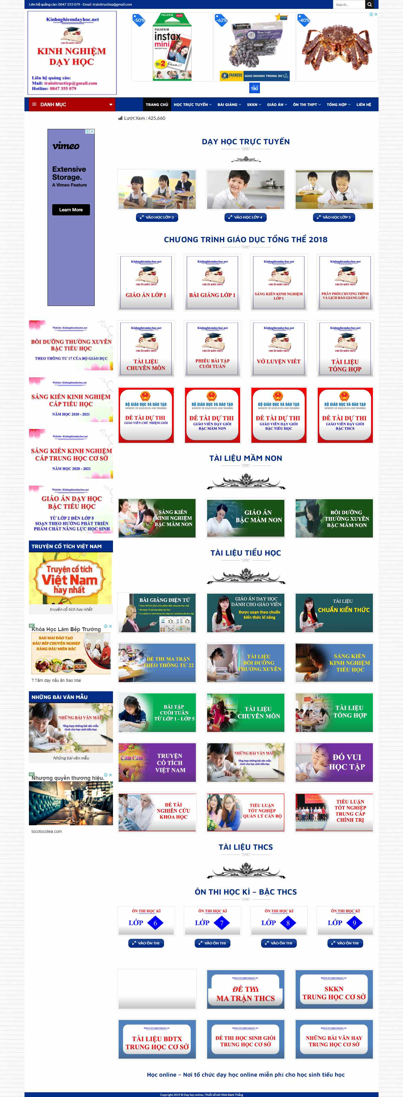 Thiết kế Web khóa học online kinhnghiemdayhoc.net