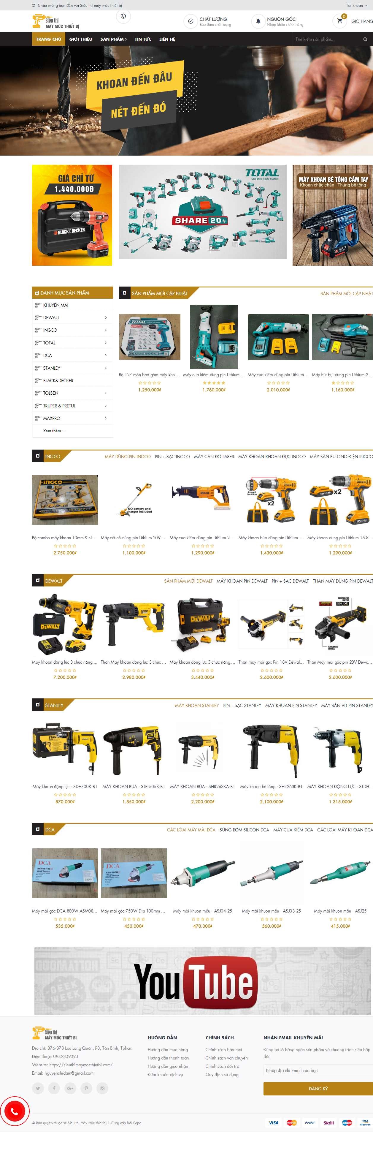 Thiết kế Web máy móc sieuthimaymocthietbi.com