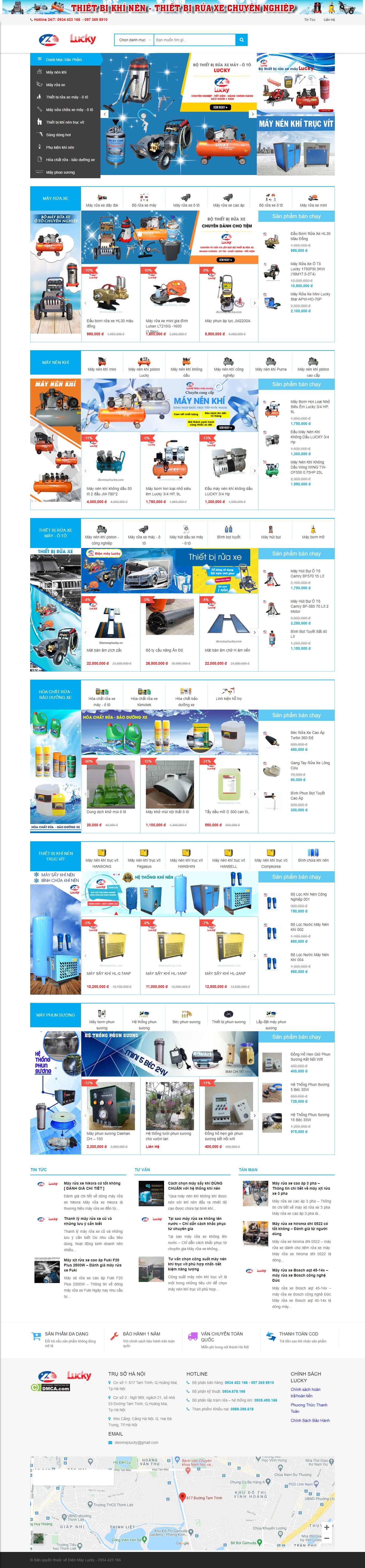 Thiết kế Web máy móc dienmaylucky.com