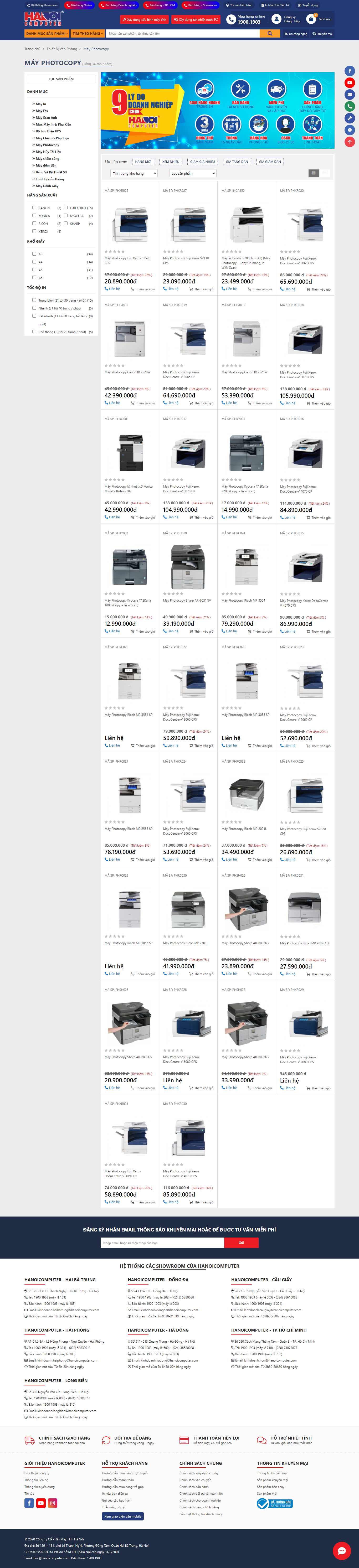 Thiết kế Web máy photocopy mediamart.vn