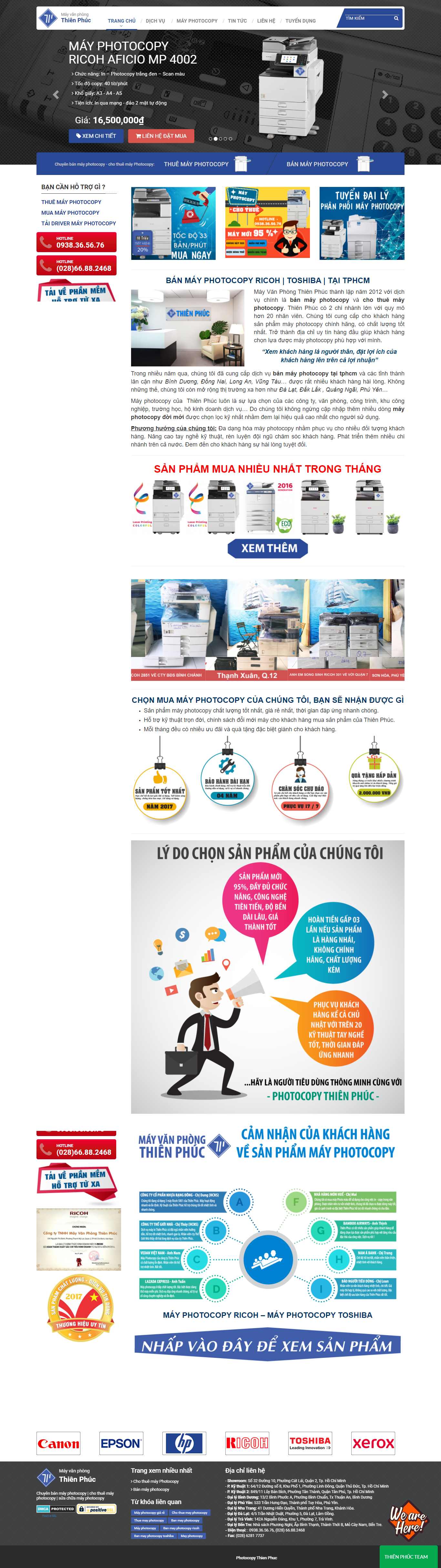 Thiết kế Web máy photocopy thienphuc.vn