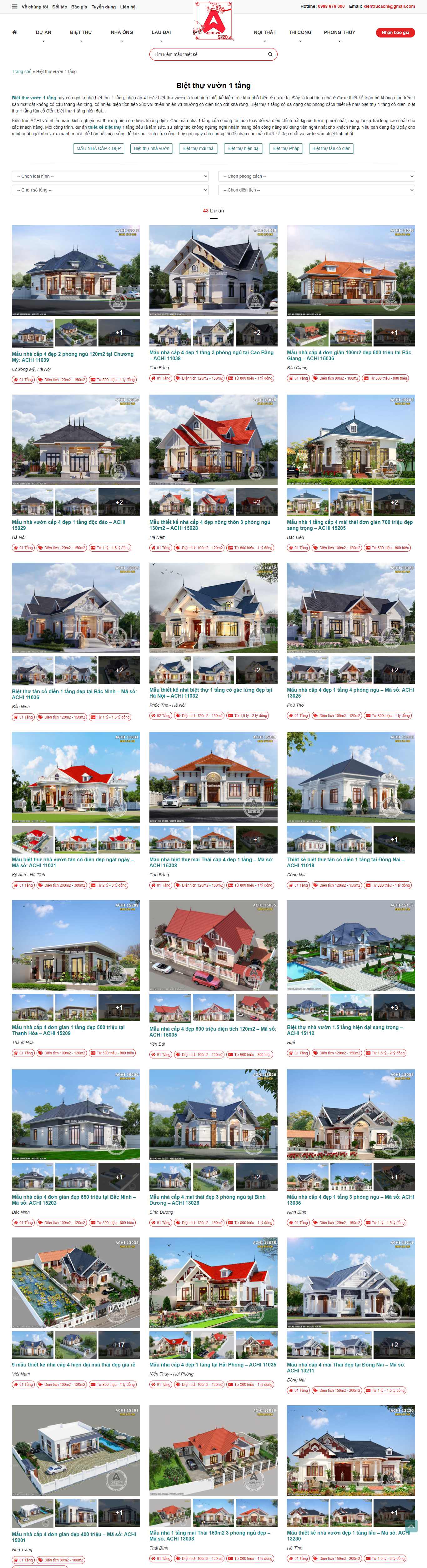 Thiết kế Web nhà vườn achi.vn