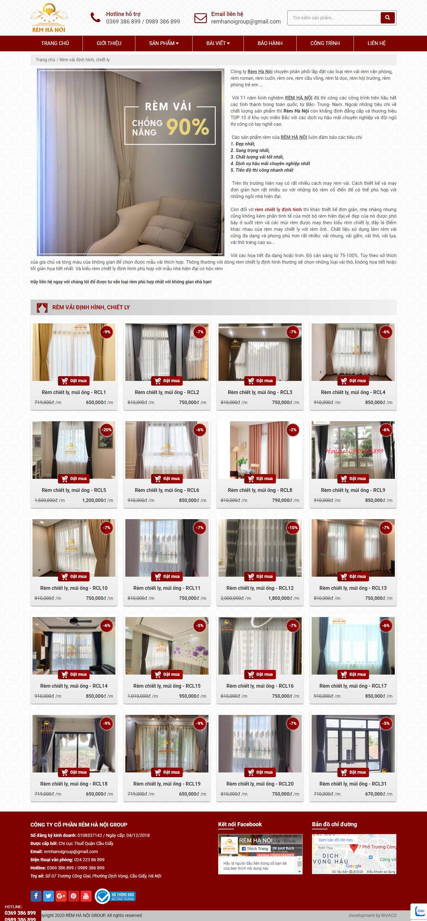 Thiết kế Web rèm vải remhanoi.com