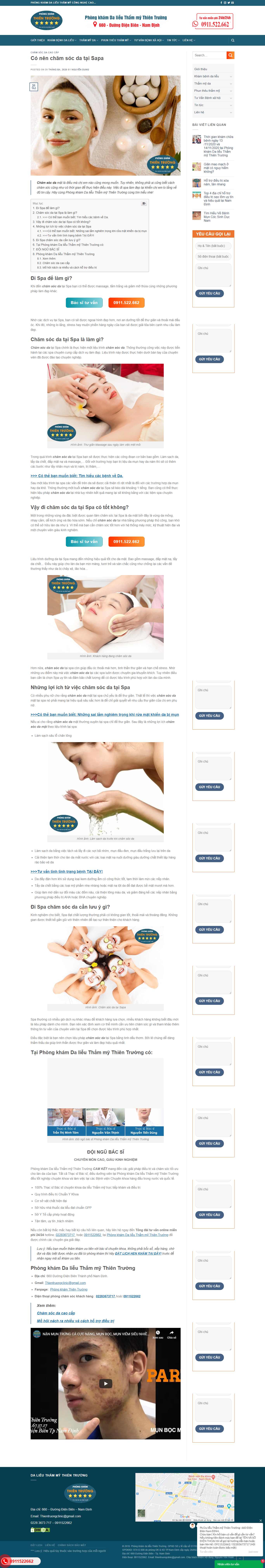 Thiết kế Web spa làm đẹp dalieuthientruong.vn