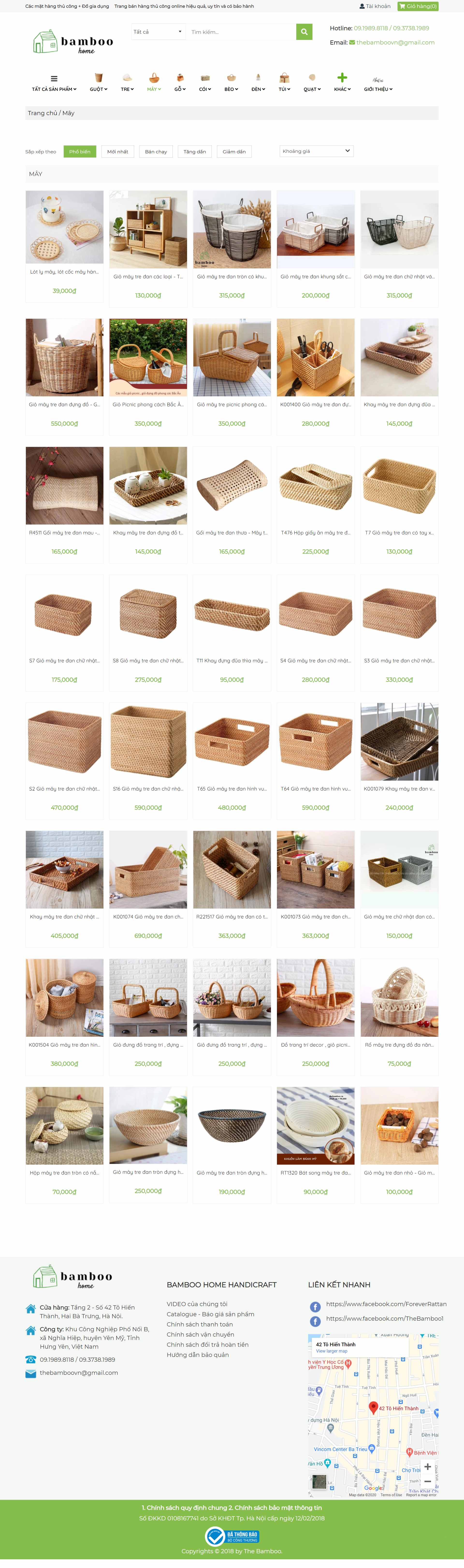 Thiết kế Web mây tre đan thebamboo.vn