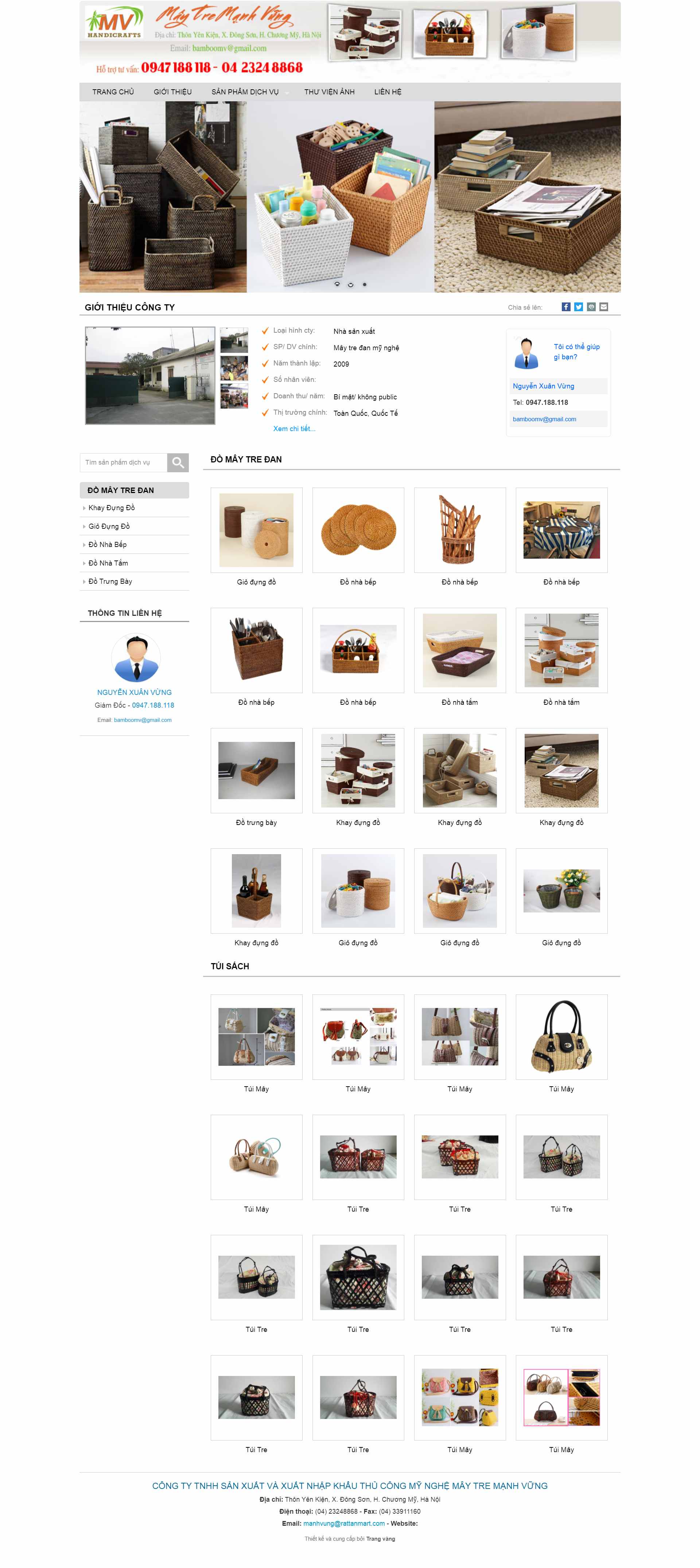 Thiết kế Web mây tre đan rattanmart.bizz.vn