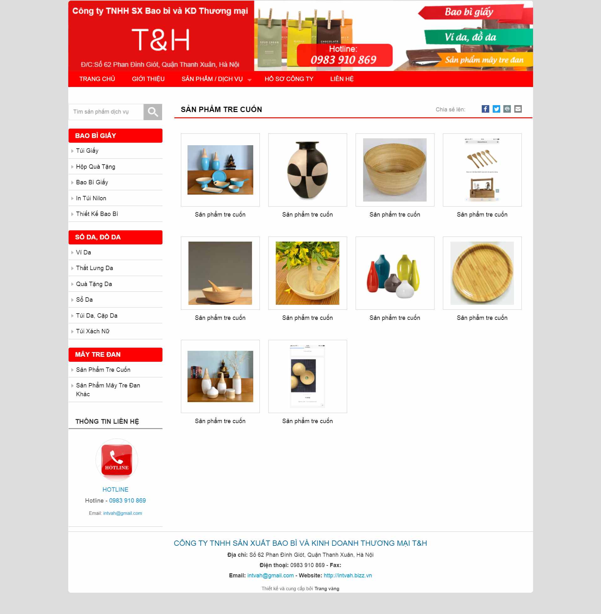 Thiết kế Web mây tre đan baobitvah.com