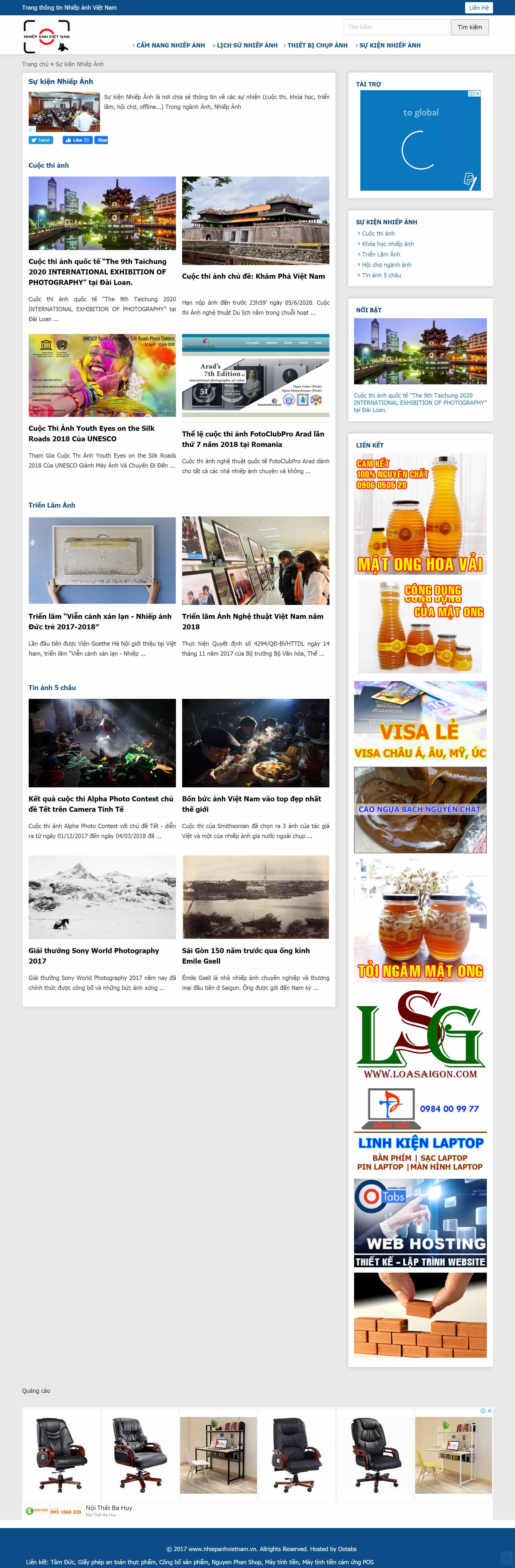 Thiết kế Web nhiếp ảnh gia nhiepanhvietnam.vn