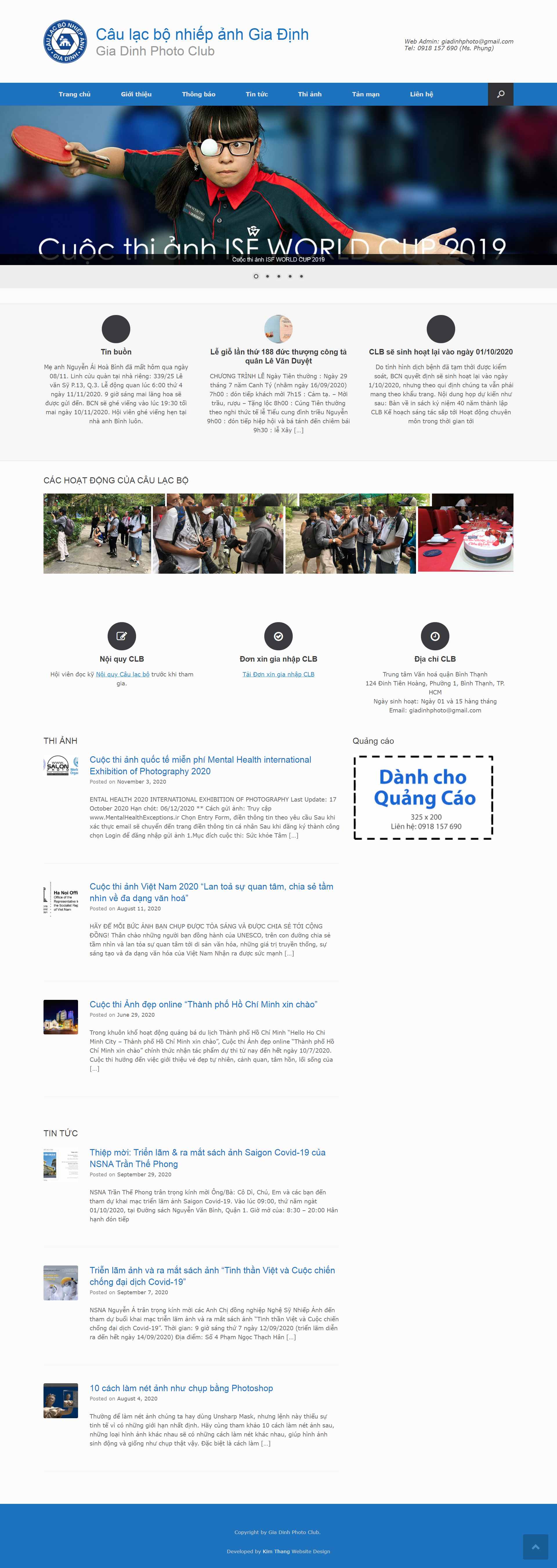 Thiết kế Web nhiếp ảnh gia giadinhphoto.com