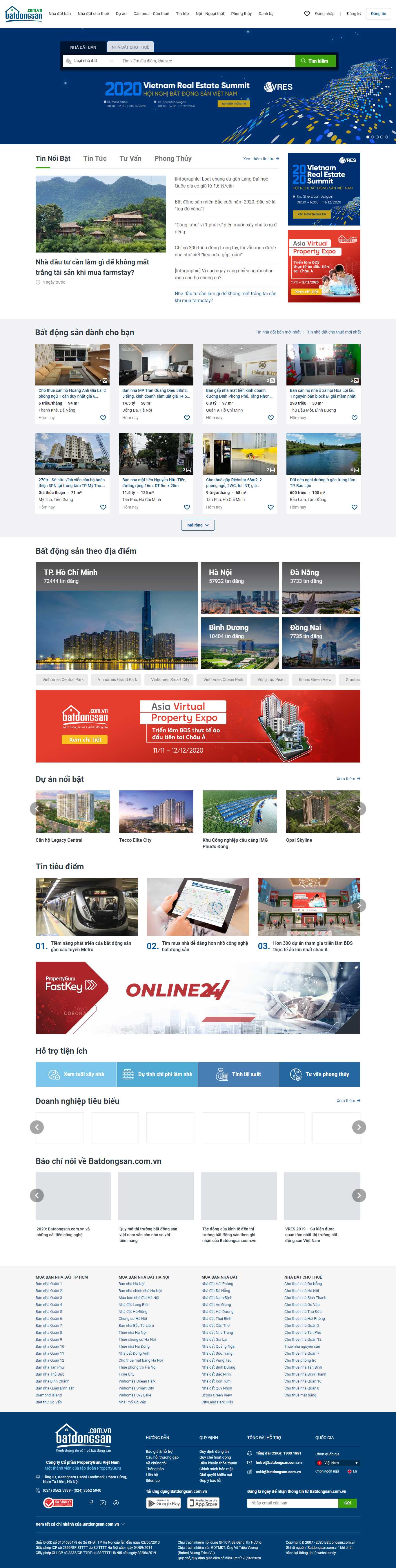 Thiết kế Web mua bán căn hộ batdongsan.com.vn