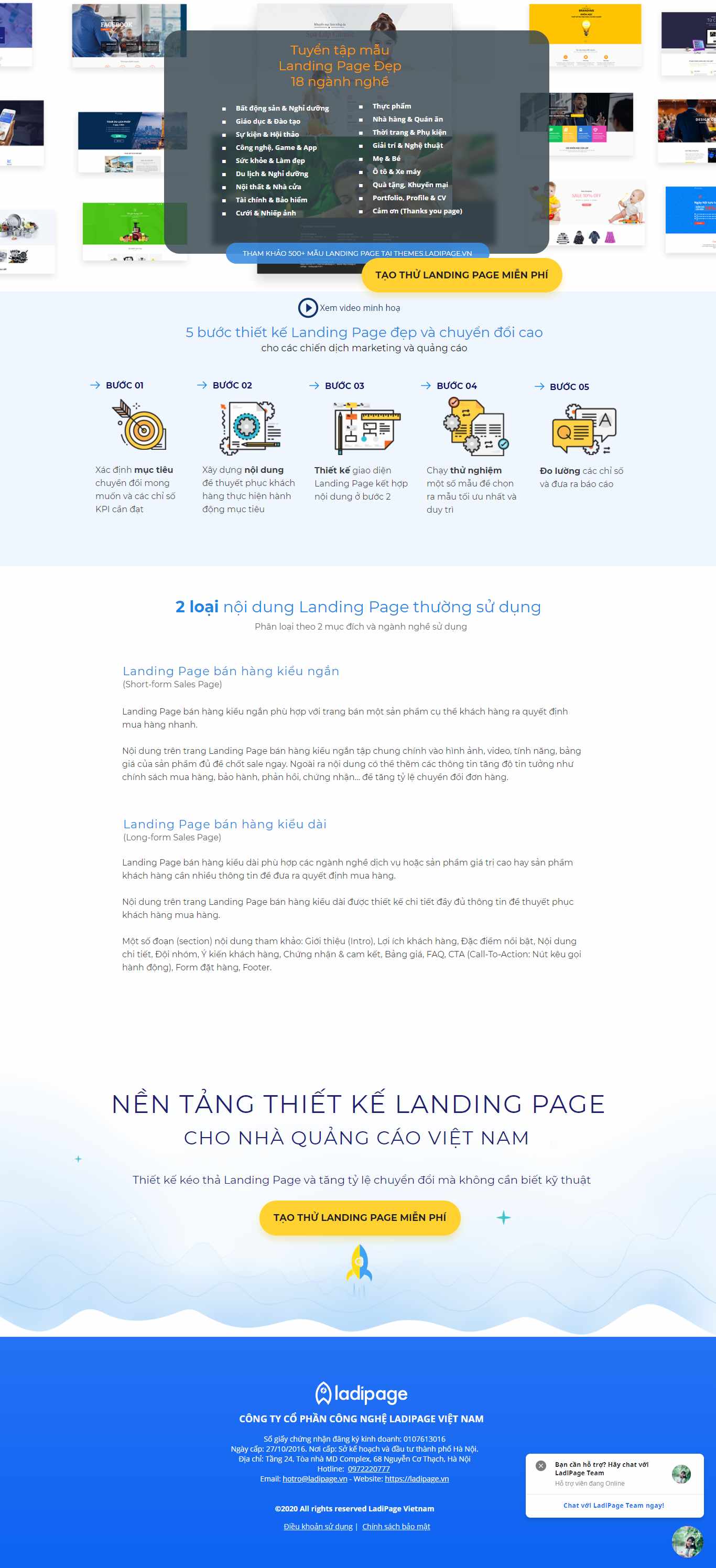 Thiết kế Web landing page landingpage.vn