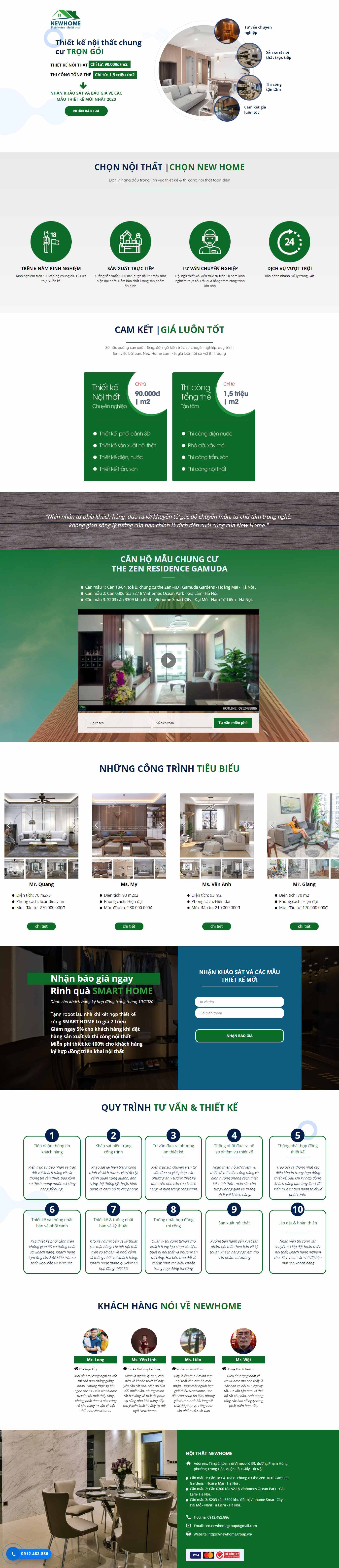 Thiết kế Web đồ nội thật uudai.newhomegroup.vn