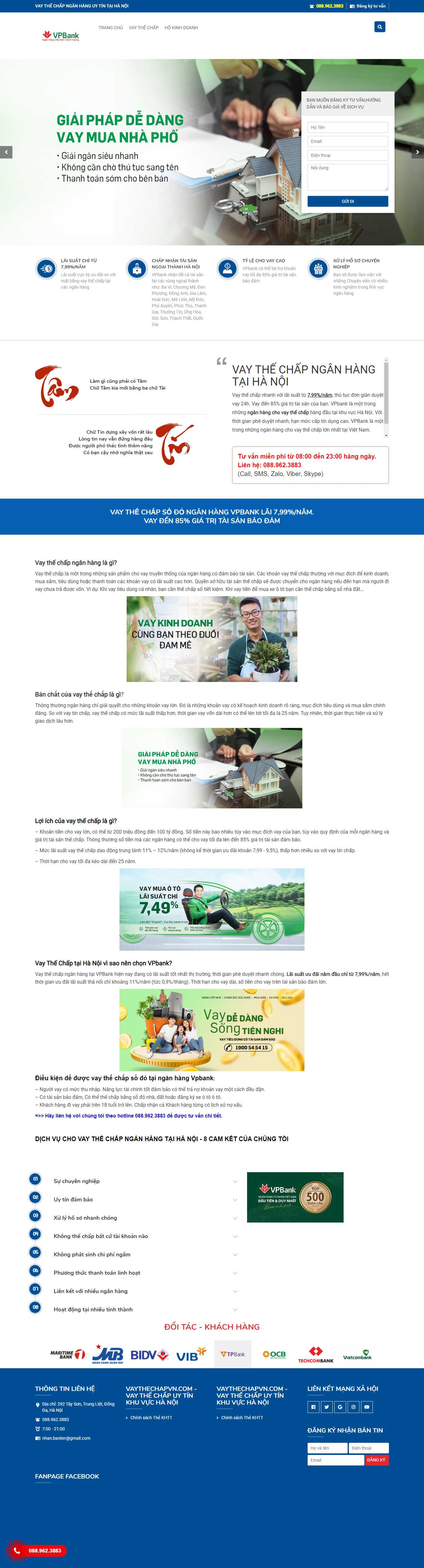 Thiết kế Web ngân hàng vaythechapvn.com