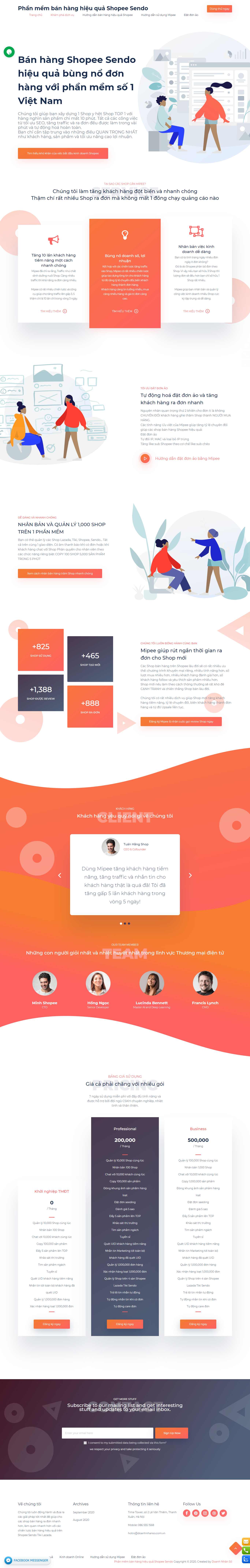 Thiết kế Web bán hàng online phanmemmipee.com