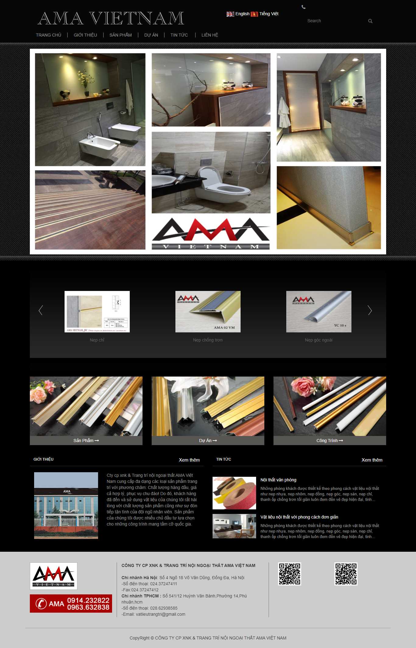 Thiết kế Web ngoại thất vatlieutrangtri.vn