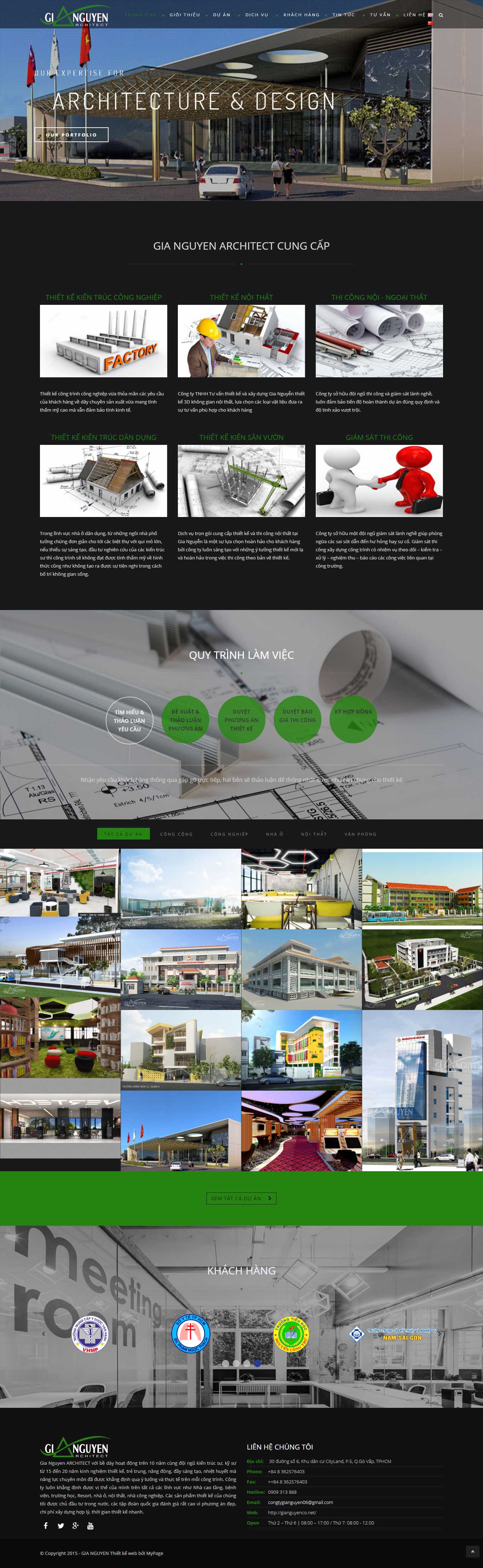 Thiết kế Web ngoại thất gianguyenco.net
