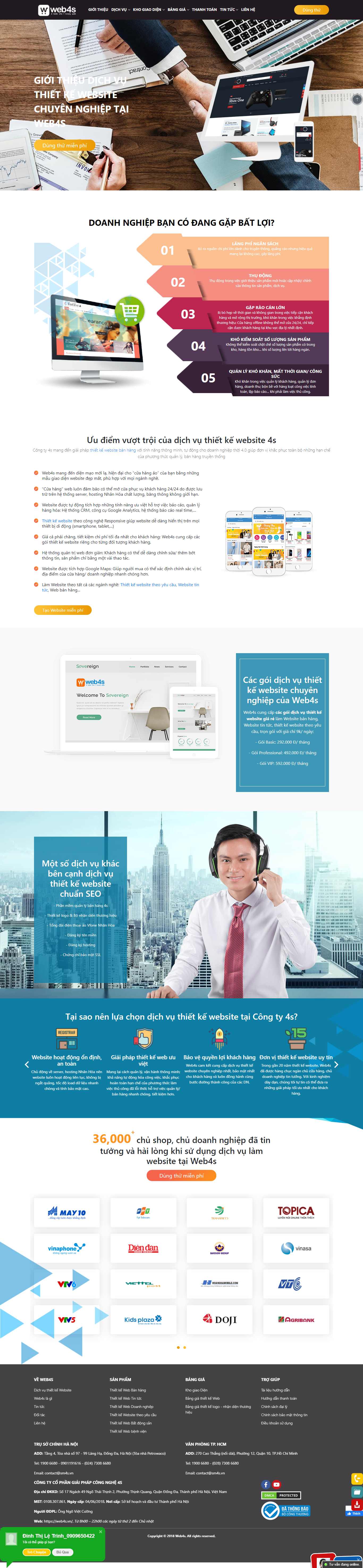 Thiết kế Web xây dựng web4s.vn