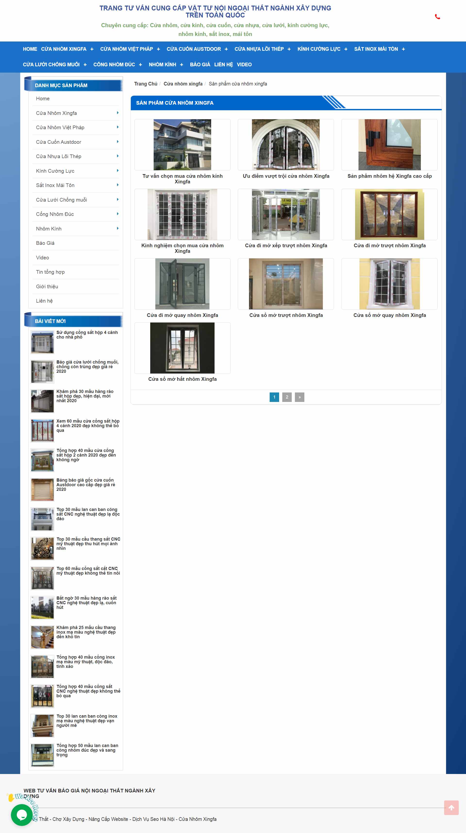 Thiết kế Web nhôm kính webnoithat.net