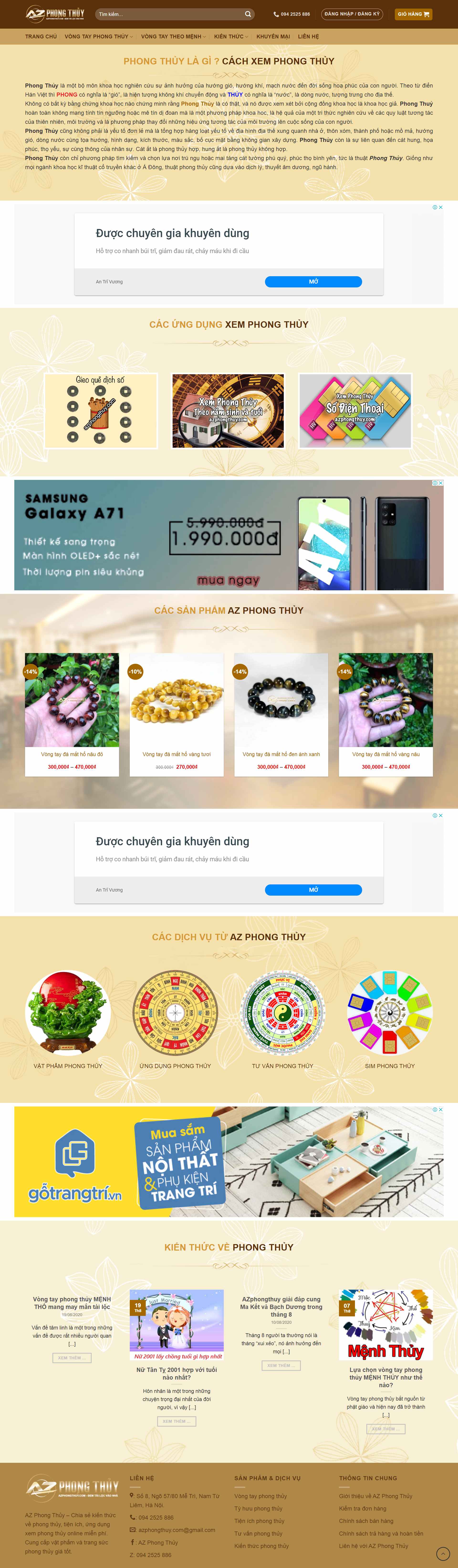 Thiết kế Web phong thủy azphongthuy.com