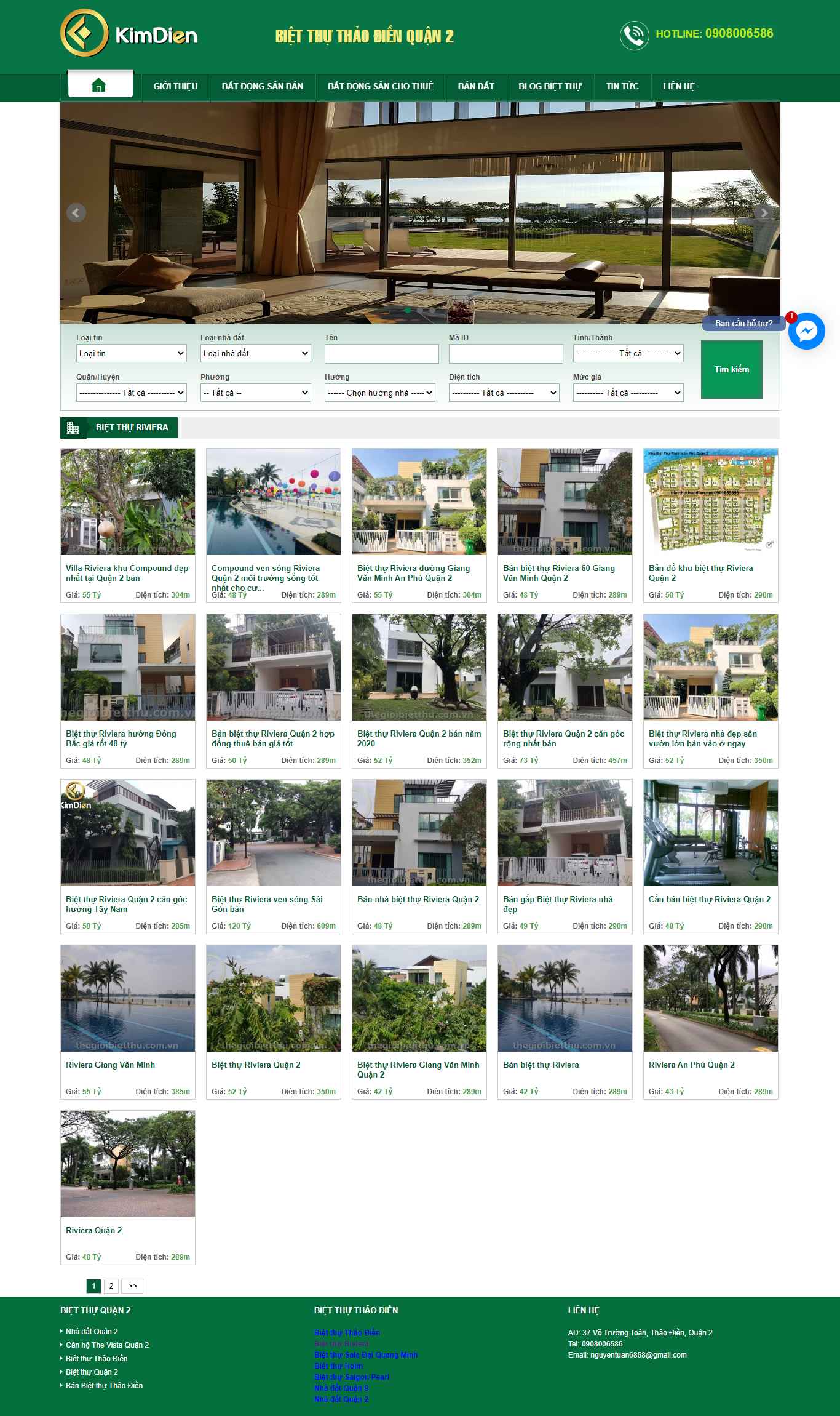 Thiết kế Web nhà vườn thegioibietthu.com.vn