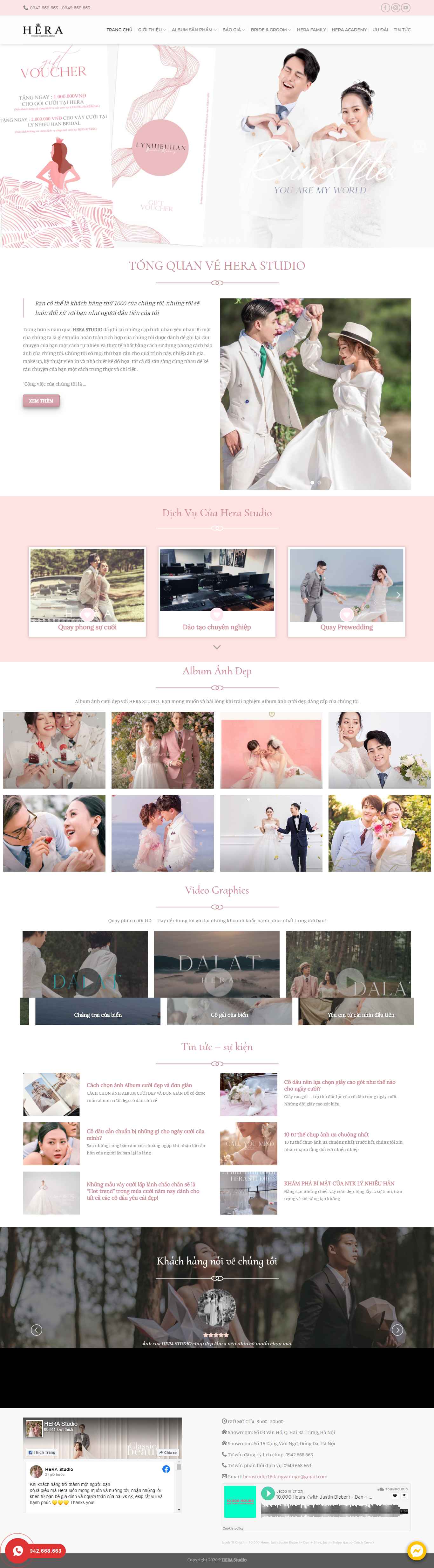 Thiết kế Web nhiếp ảnh gia herastudio.vn