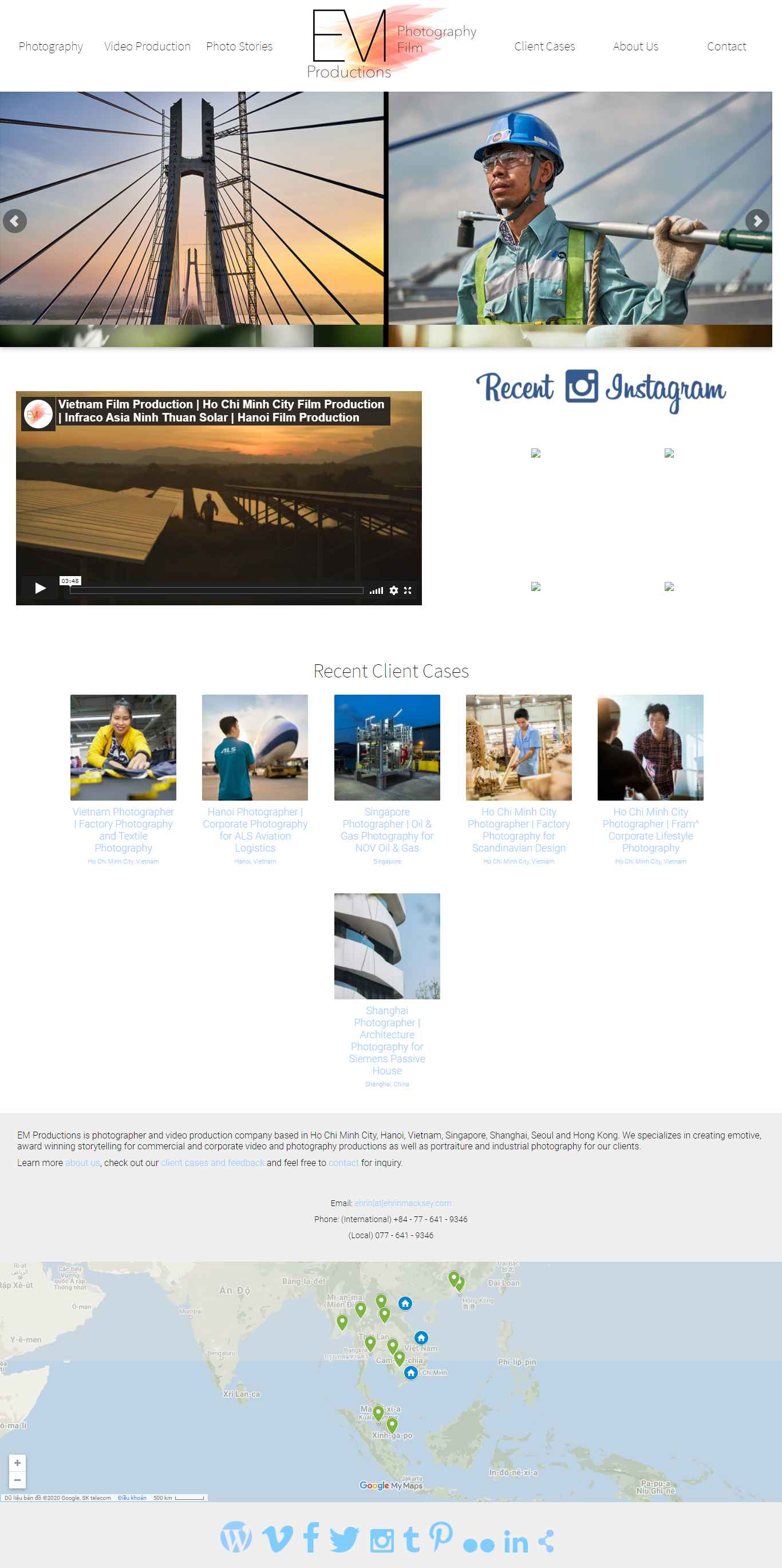 Thiết kế Web nhiếp ảnh gia ehrinmacksey.com