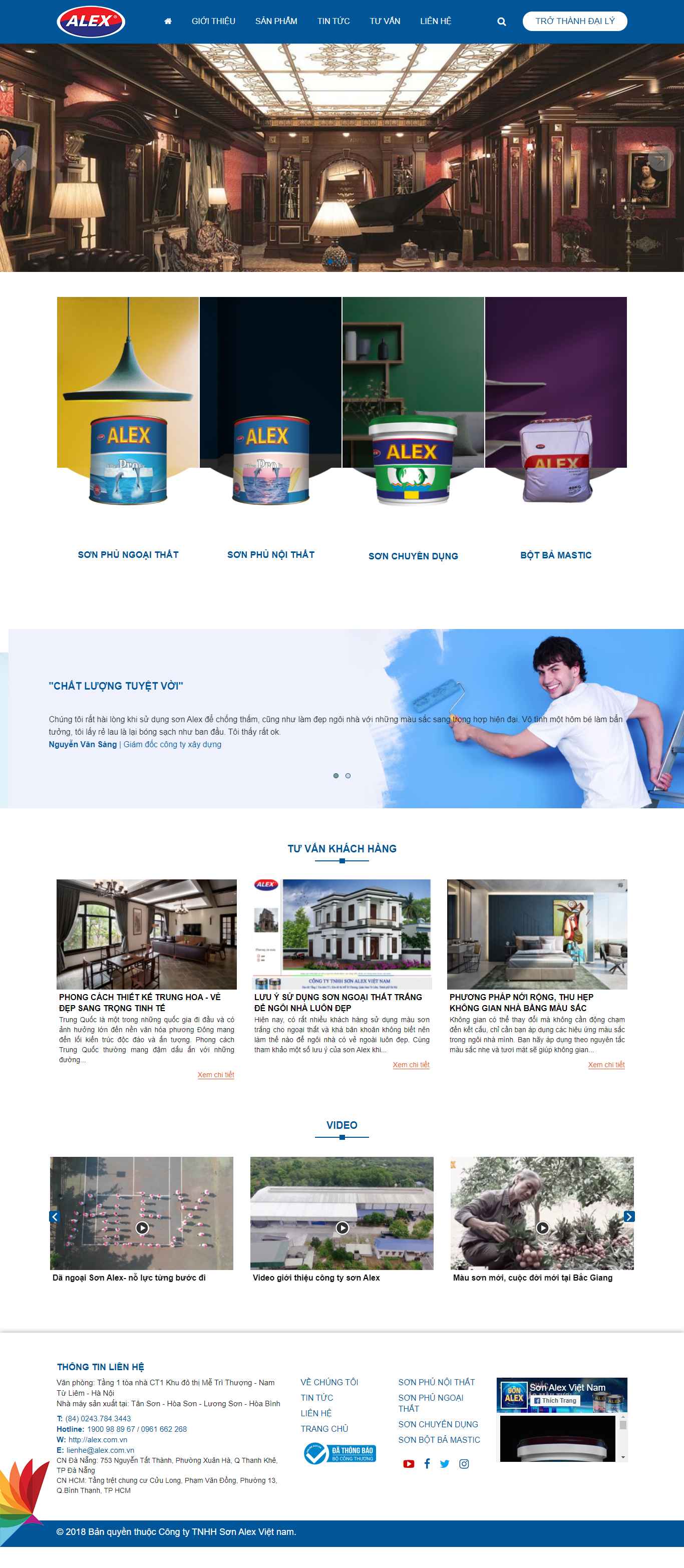 Thiết kế Web phân phối sản phẩm alex.com.vn