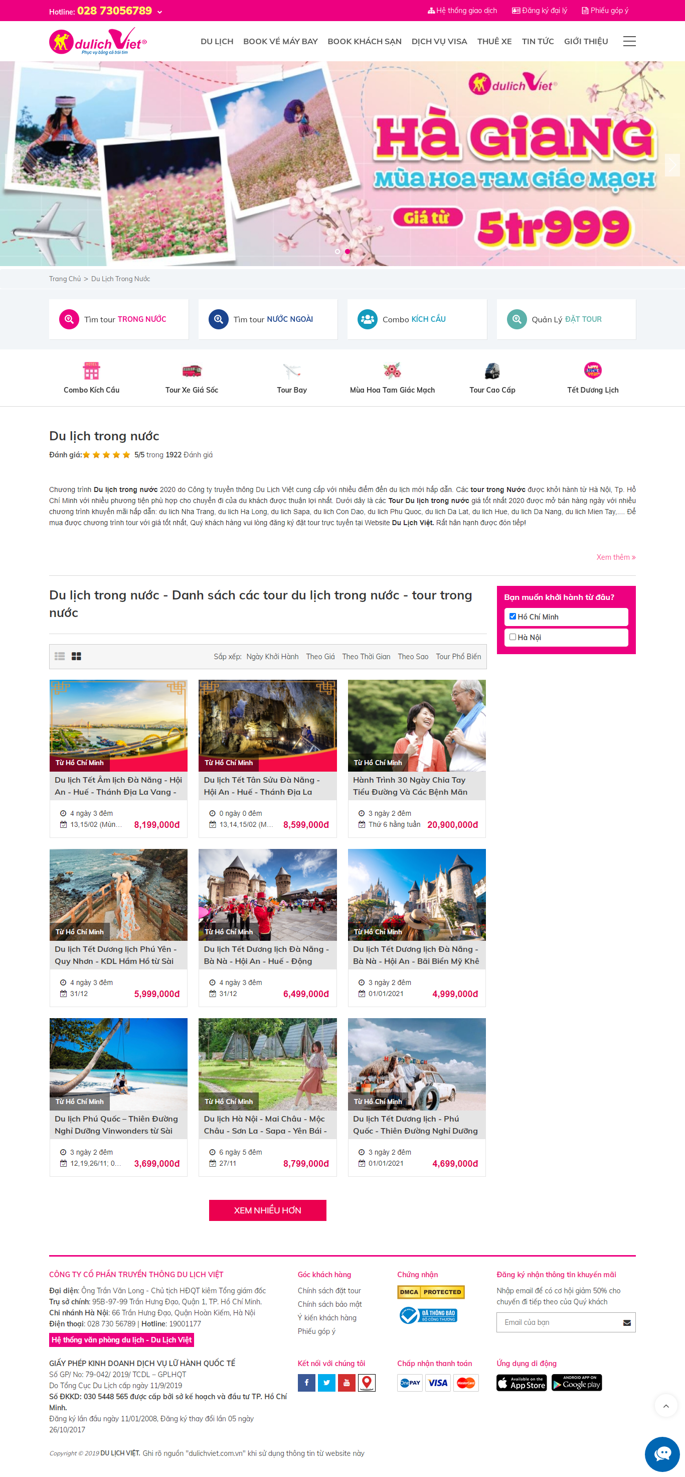 Thiết kế Web đồ gia dụng dulichviet.com.vn