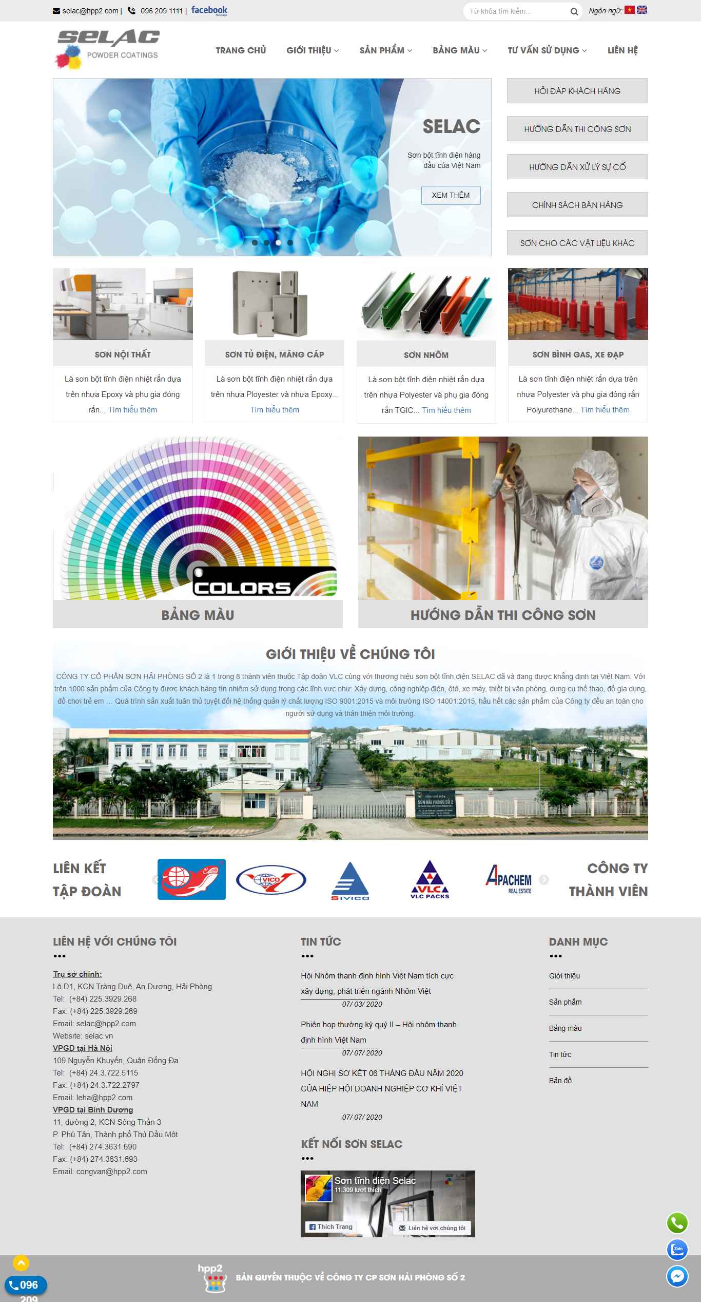 Thiết kế Web phân phối sản phẩm selac.vn