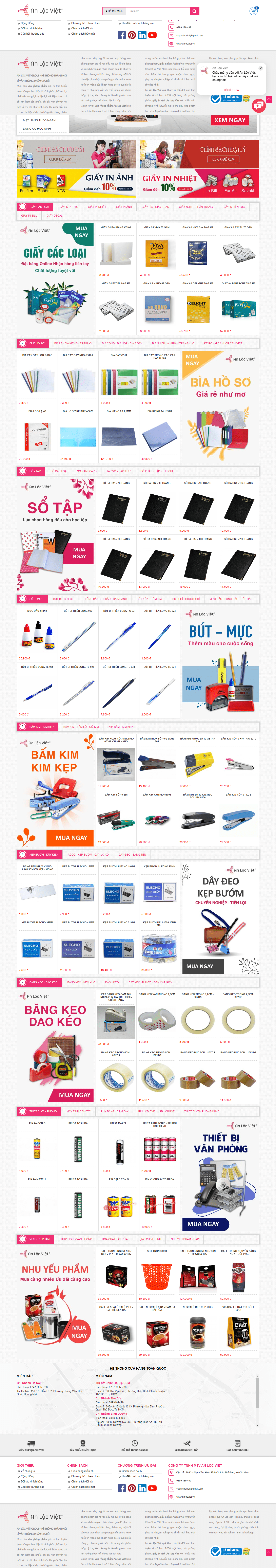 Thiết kế Web phân phối sản phẩm anlocviet.vn