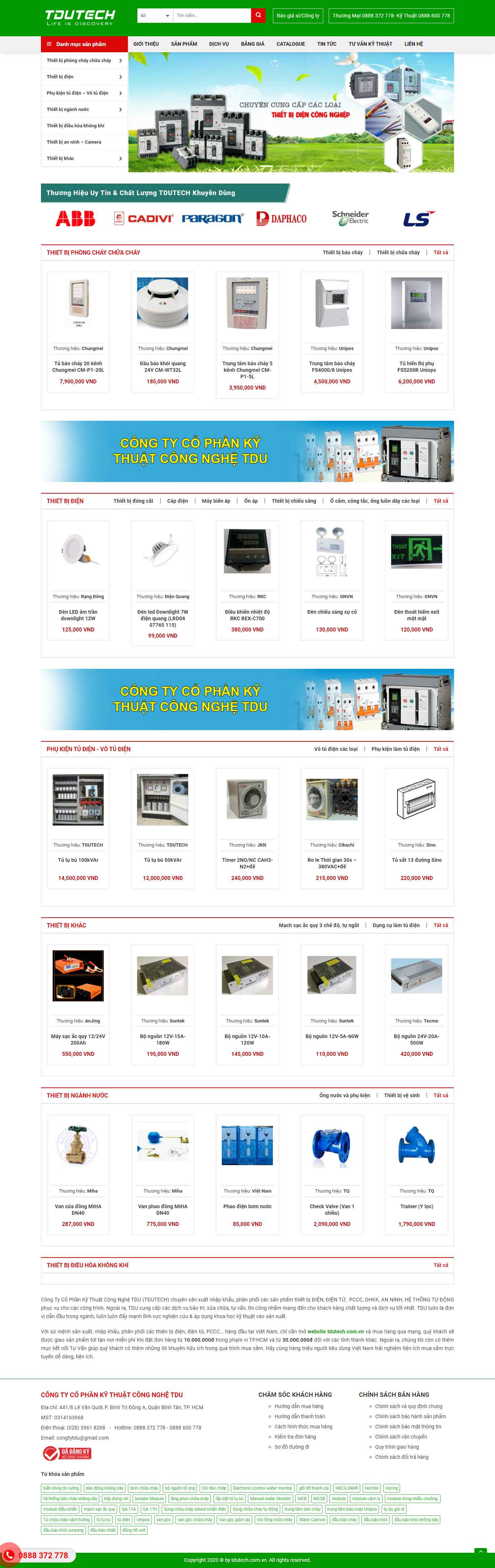 Thiết kế Web phòng cháy tdutech.com.vn