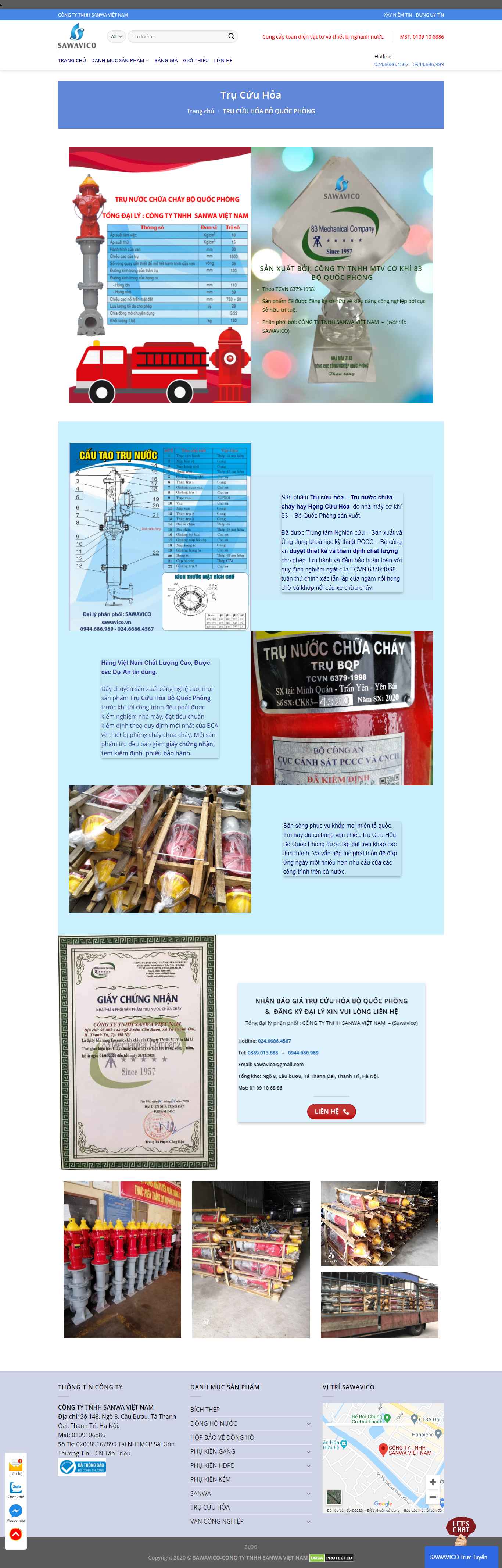 Thiết kế Web phòng cháy sawavico.vn