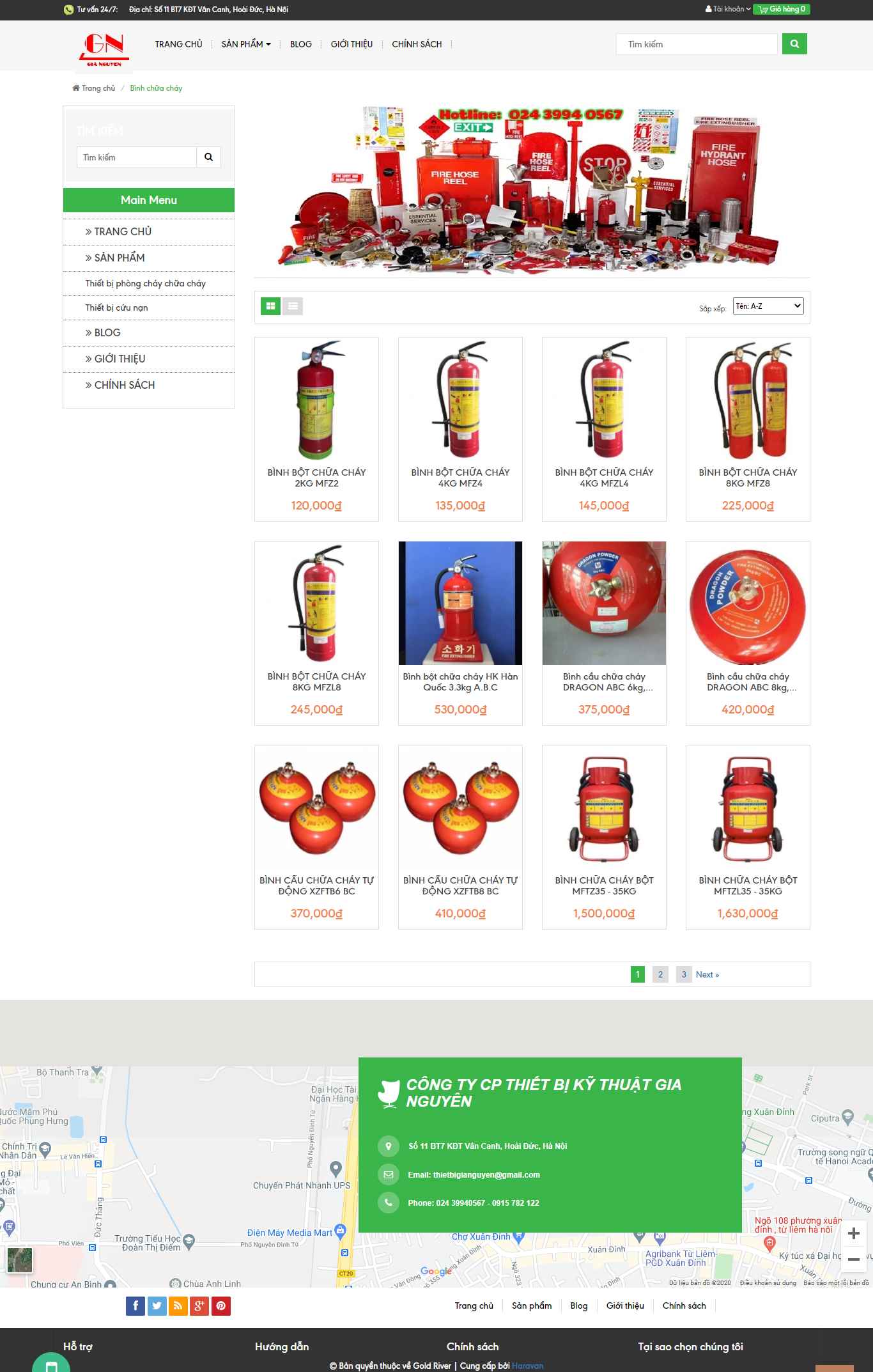 Thiết kế Web phòng cháy binhchuachay.net