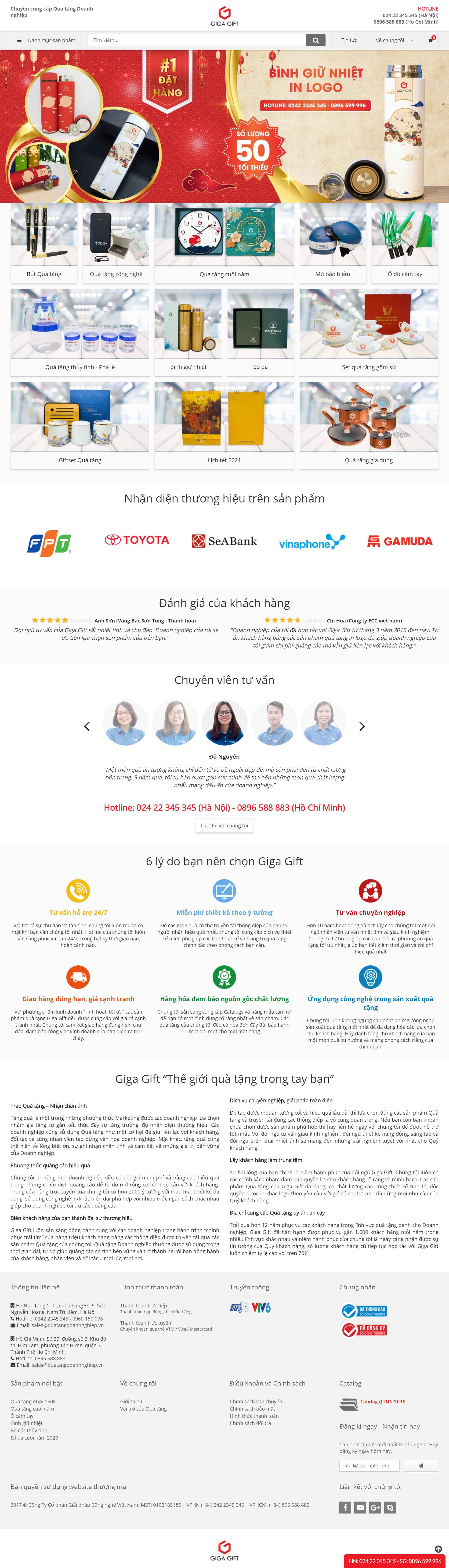 Thiết kế Web quà tặng doanh nghiệp quatangdoanhnghiep.vn