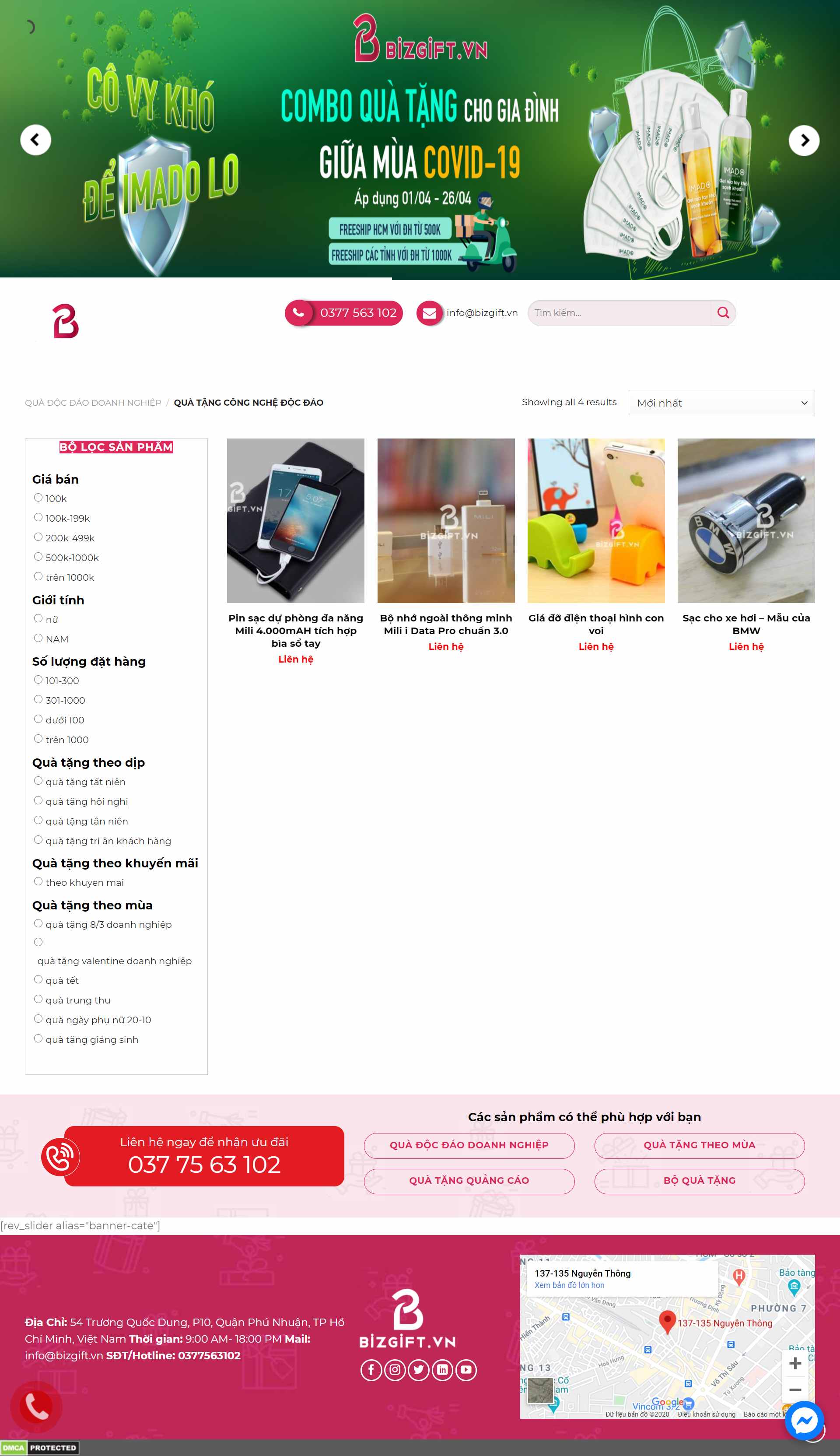 Thiết kế Web quà tặng doanh nghiệp bizgift.vn