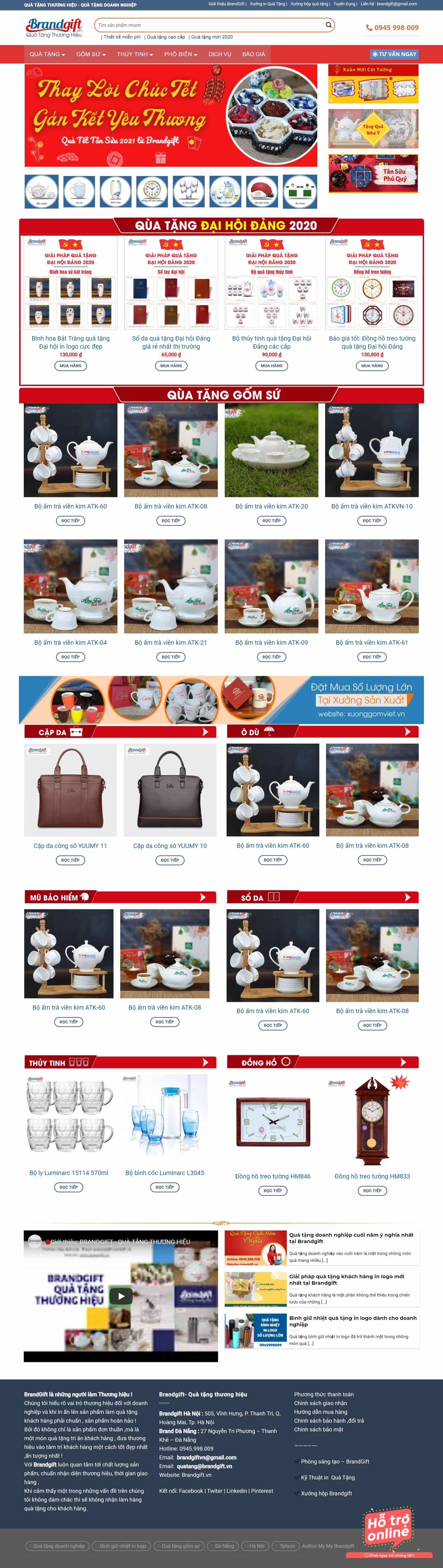 Thiết kế Web quà tặng doanh nghiệp brandgift.vn