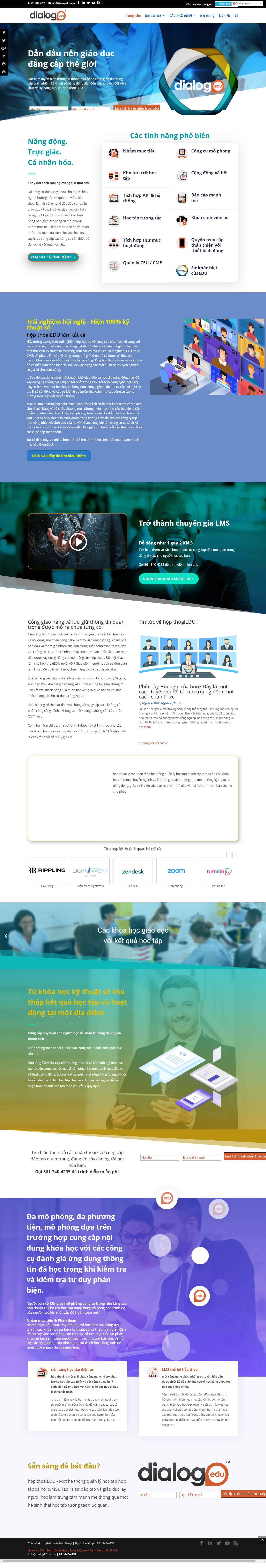 Thiết kế Web quản lý lớp học dialogedu.com